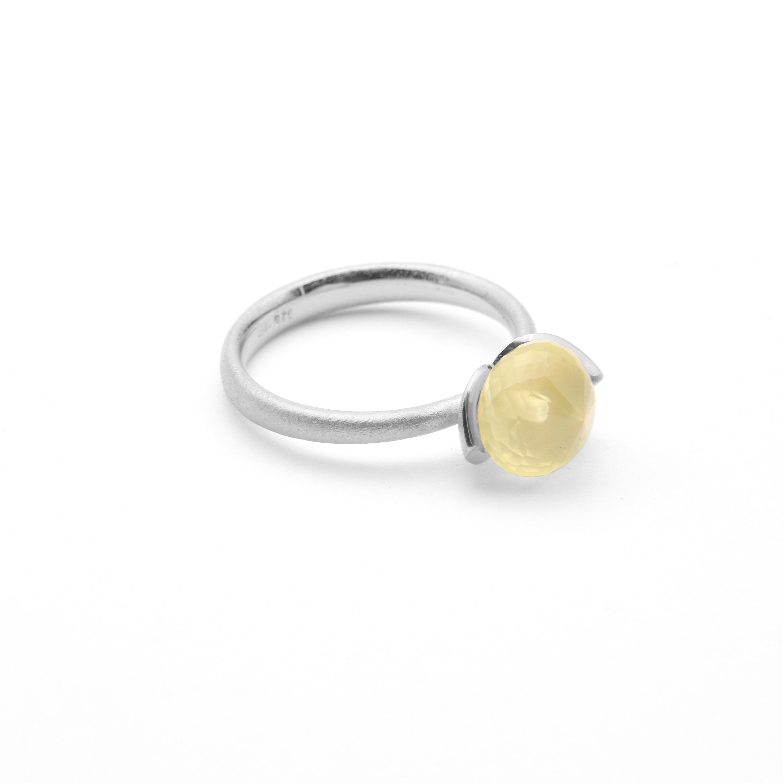 Dolce Ring "smal" mit Lemonquarz 925/-