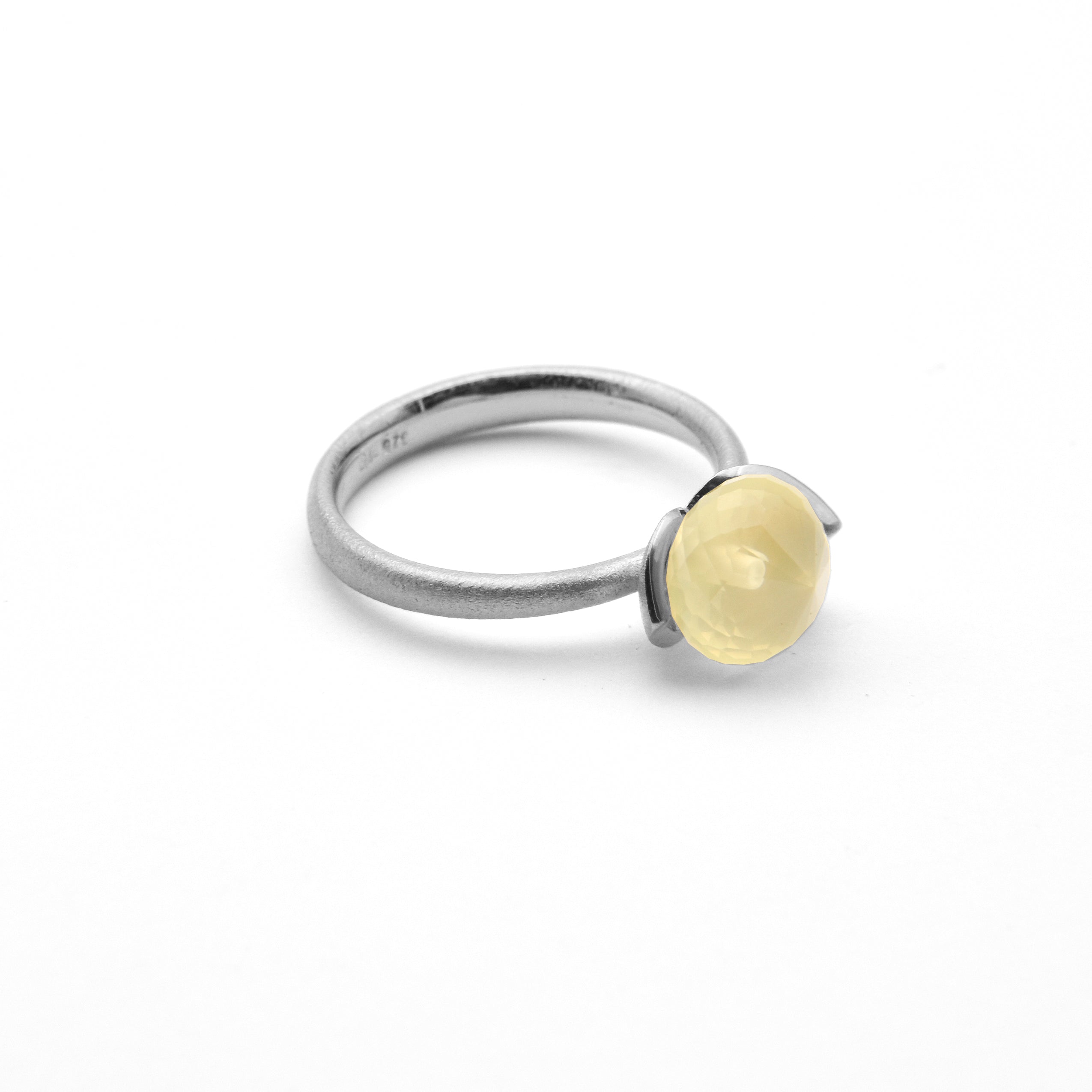 Dolce Ring "smal" mit Lemonquarz 925/-
