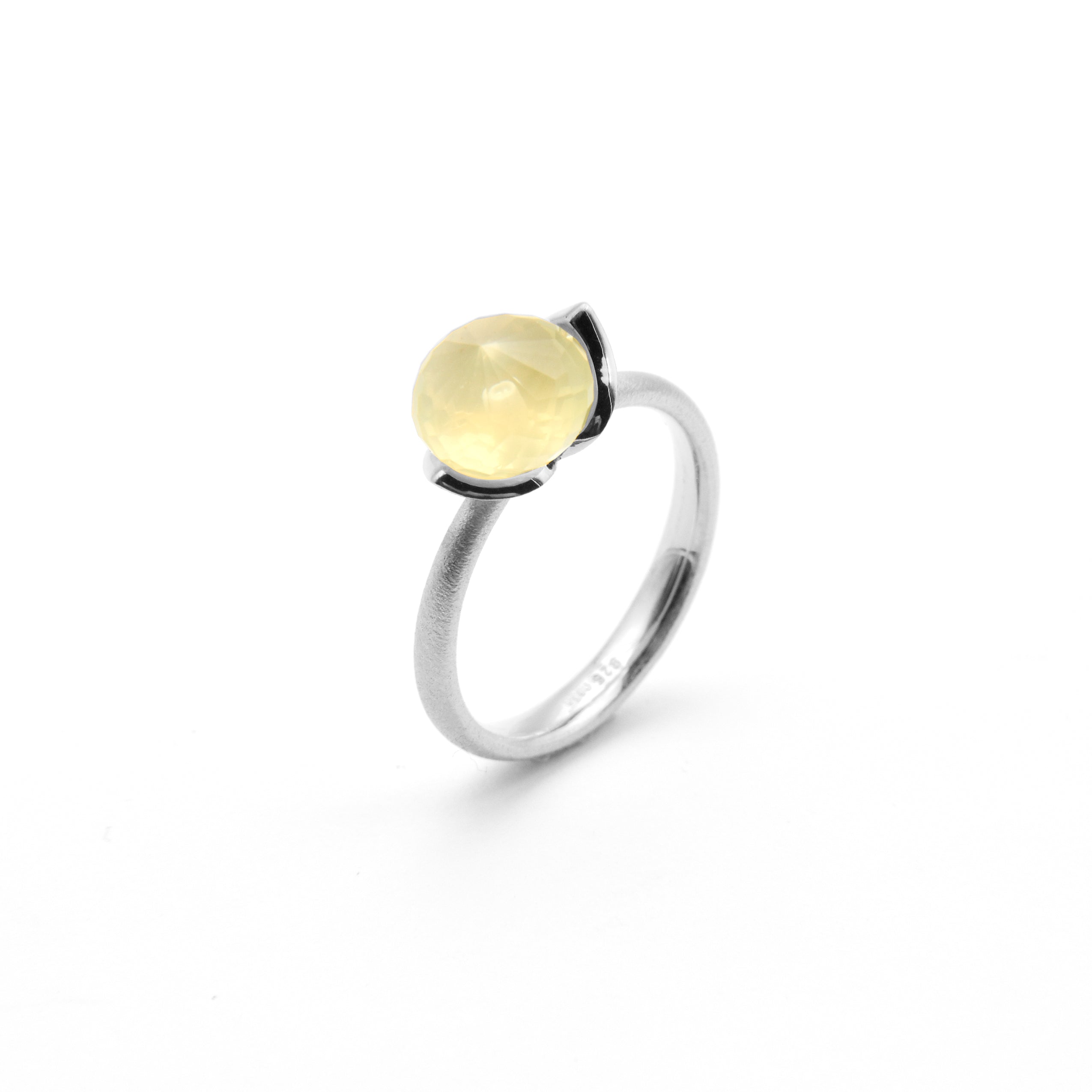 Dolce Ring "smal" mit Lemonquarz 925/-