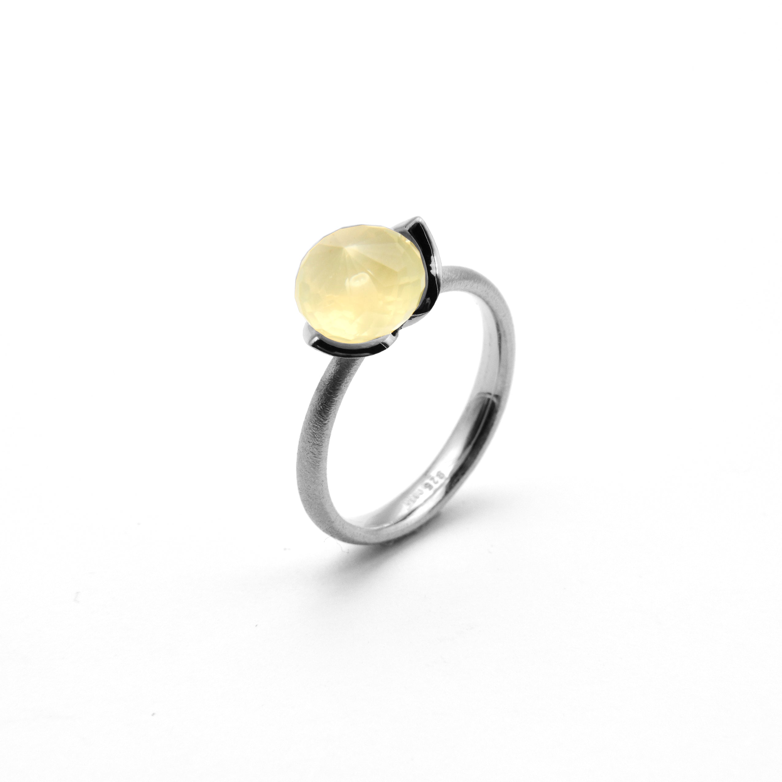 Dolce Ring "smal" mit Lemonquarz 925/-