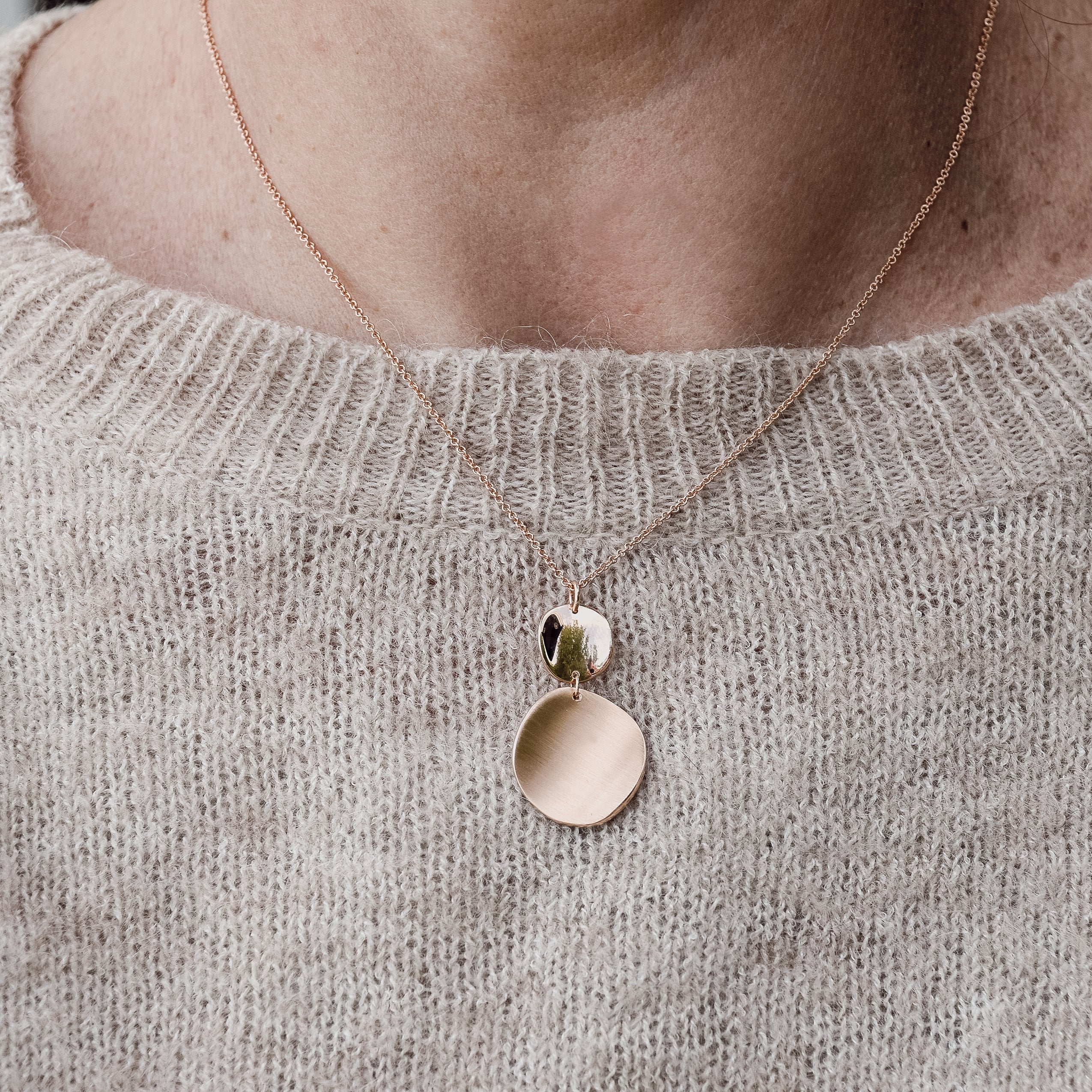 Lukket vedhæng "circle mini midi" 925/-