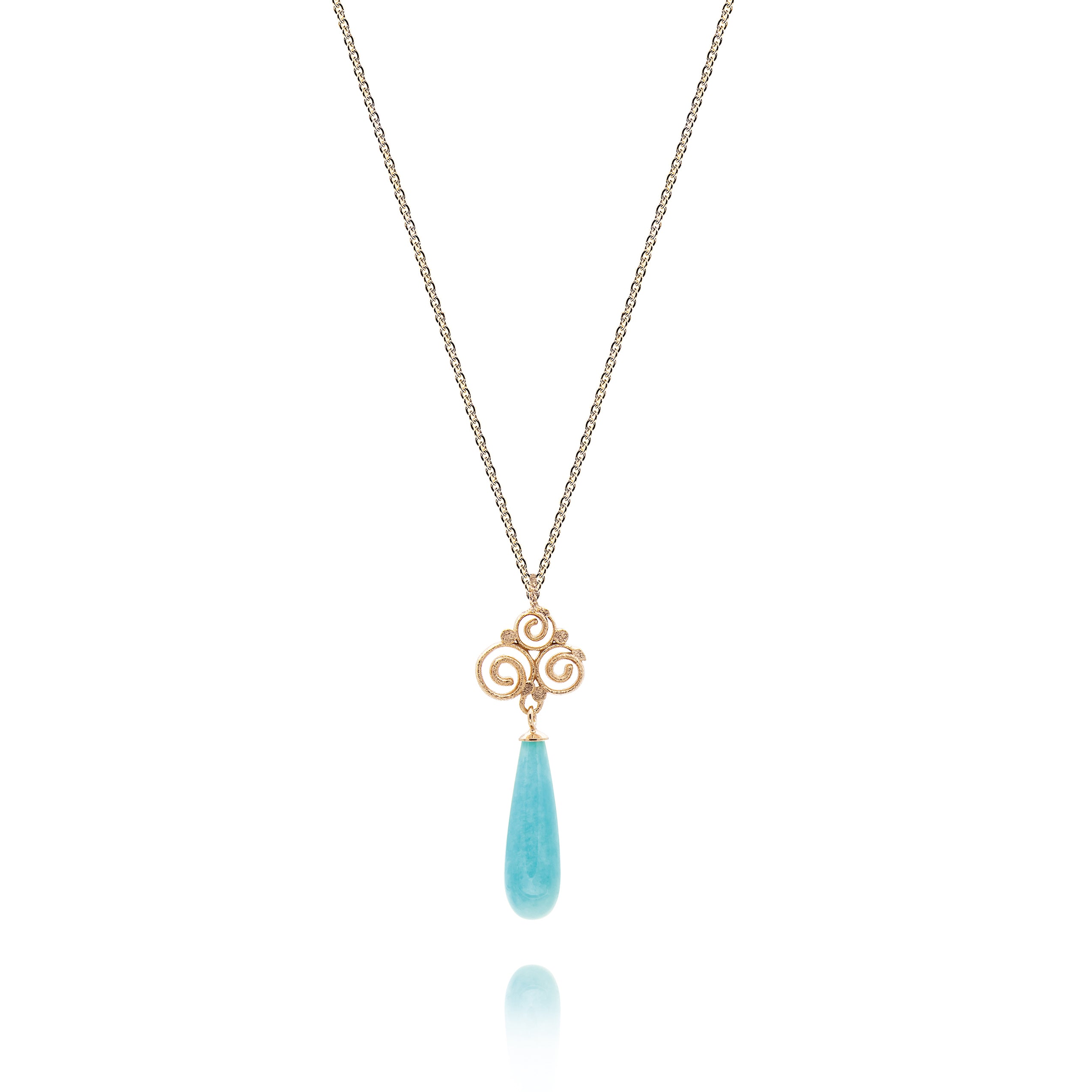 Pendentif Grace 925/- avec pampille d'amazonite