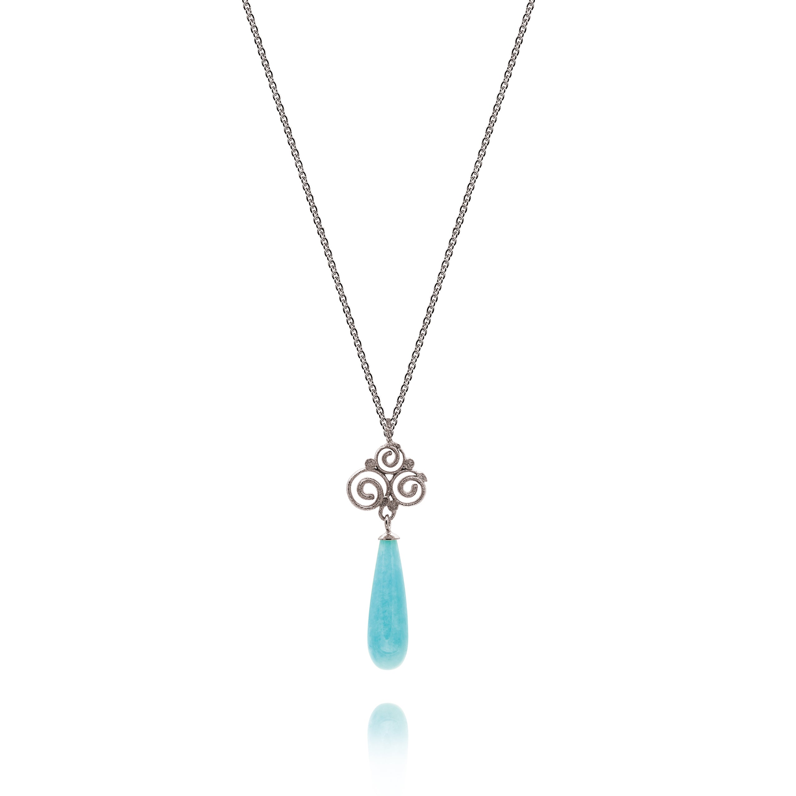 Pendentif Grace 925/- avec pampille d'amazonite