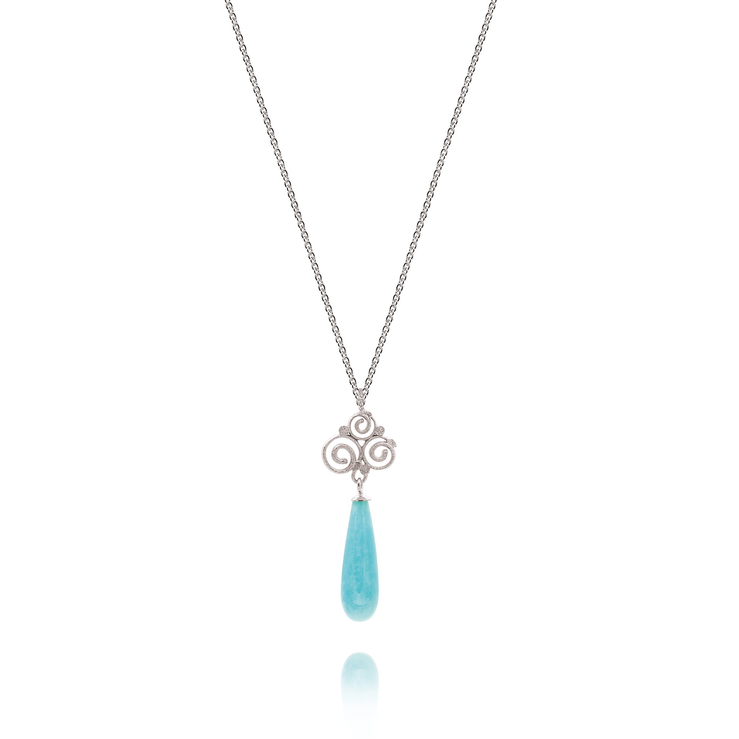 Pendentif Grace 925/- avec pampille d'amazonite