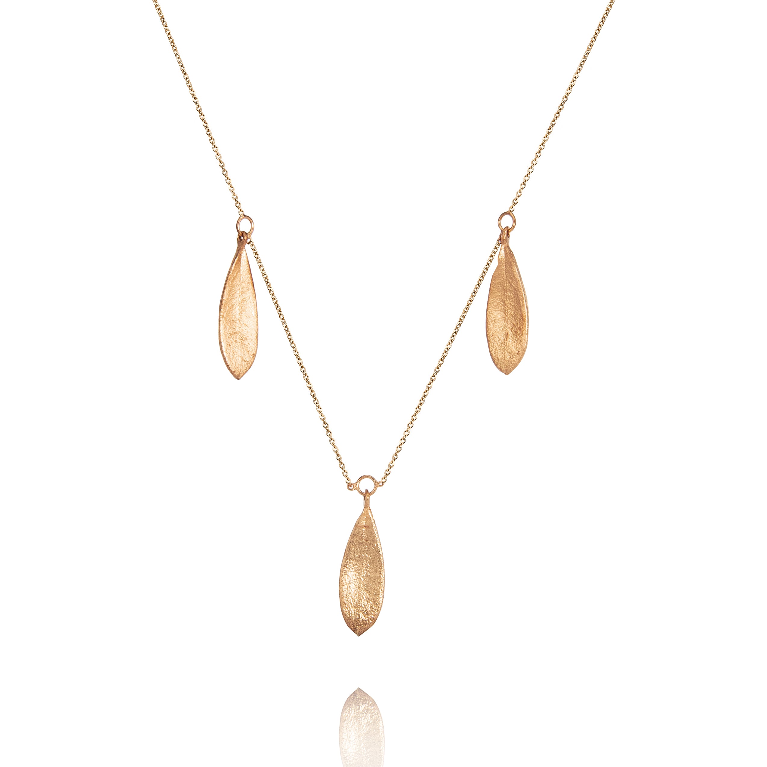 Olivia Collier d'Olive "feuille" 925/-