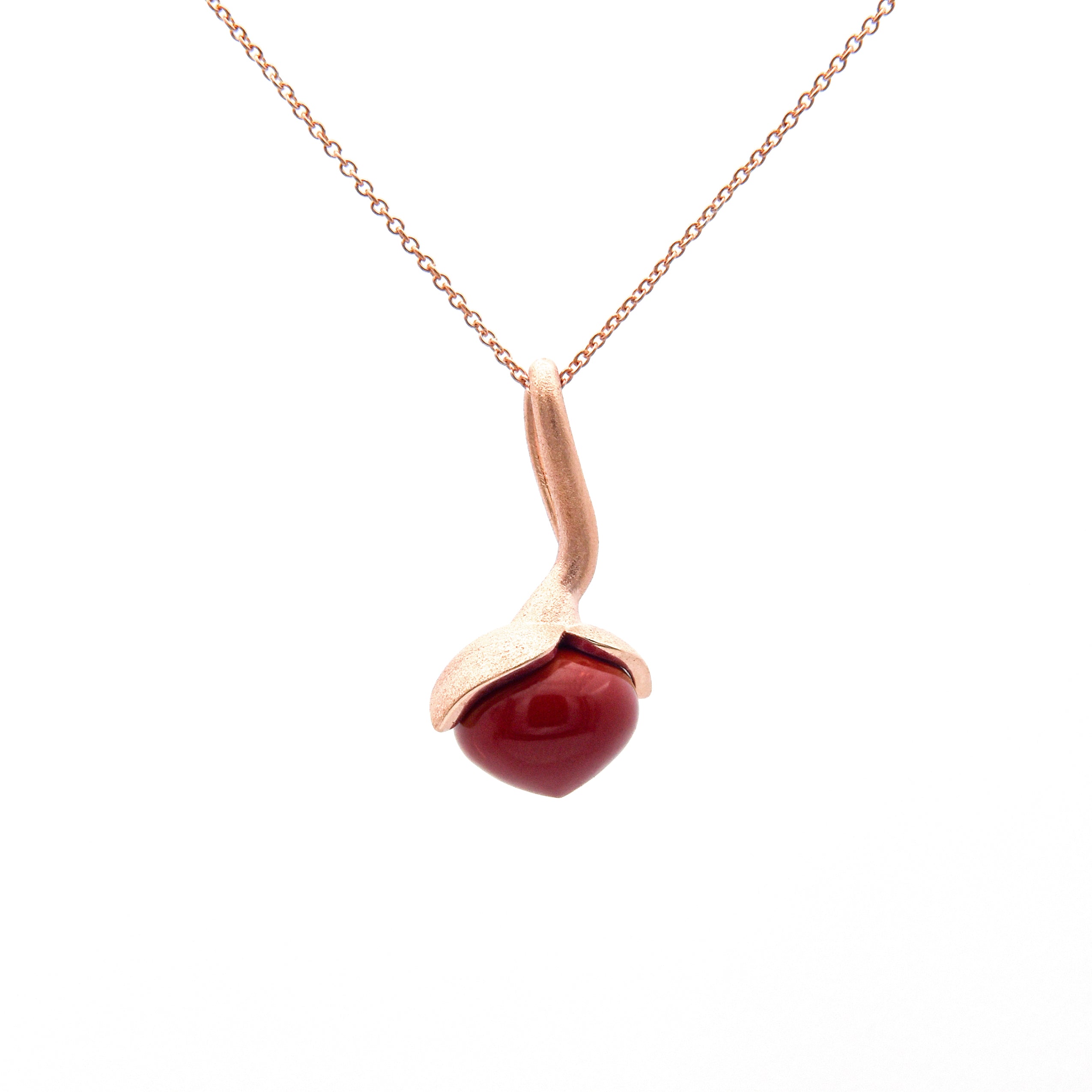 Dolce pendant "big" with coral rec. 925/-