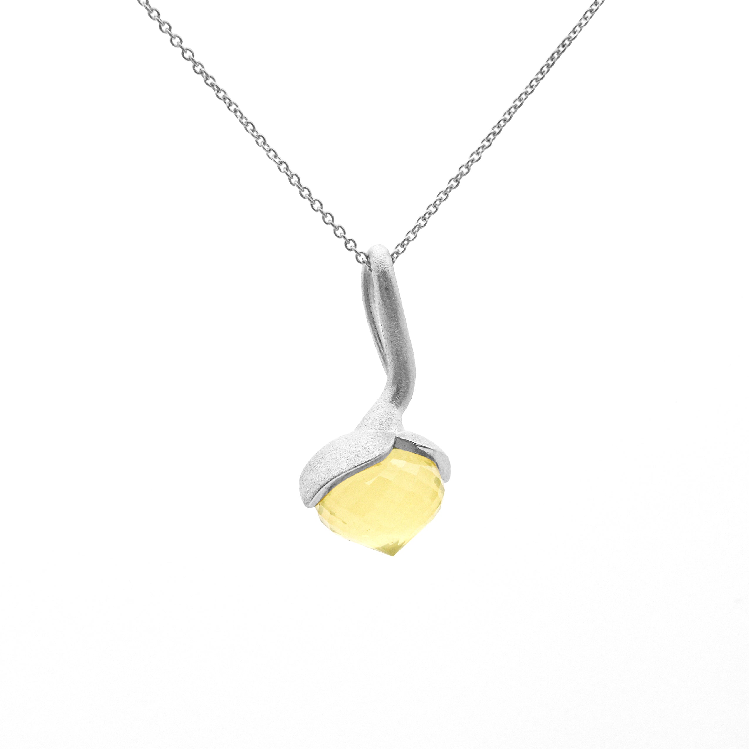 Dolce Anhänger "big" mit Lemonquarz 925/-
