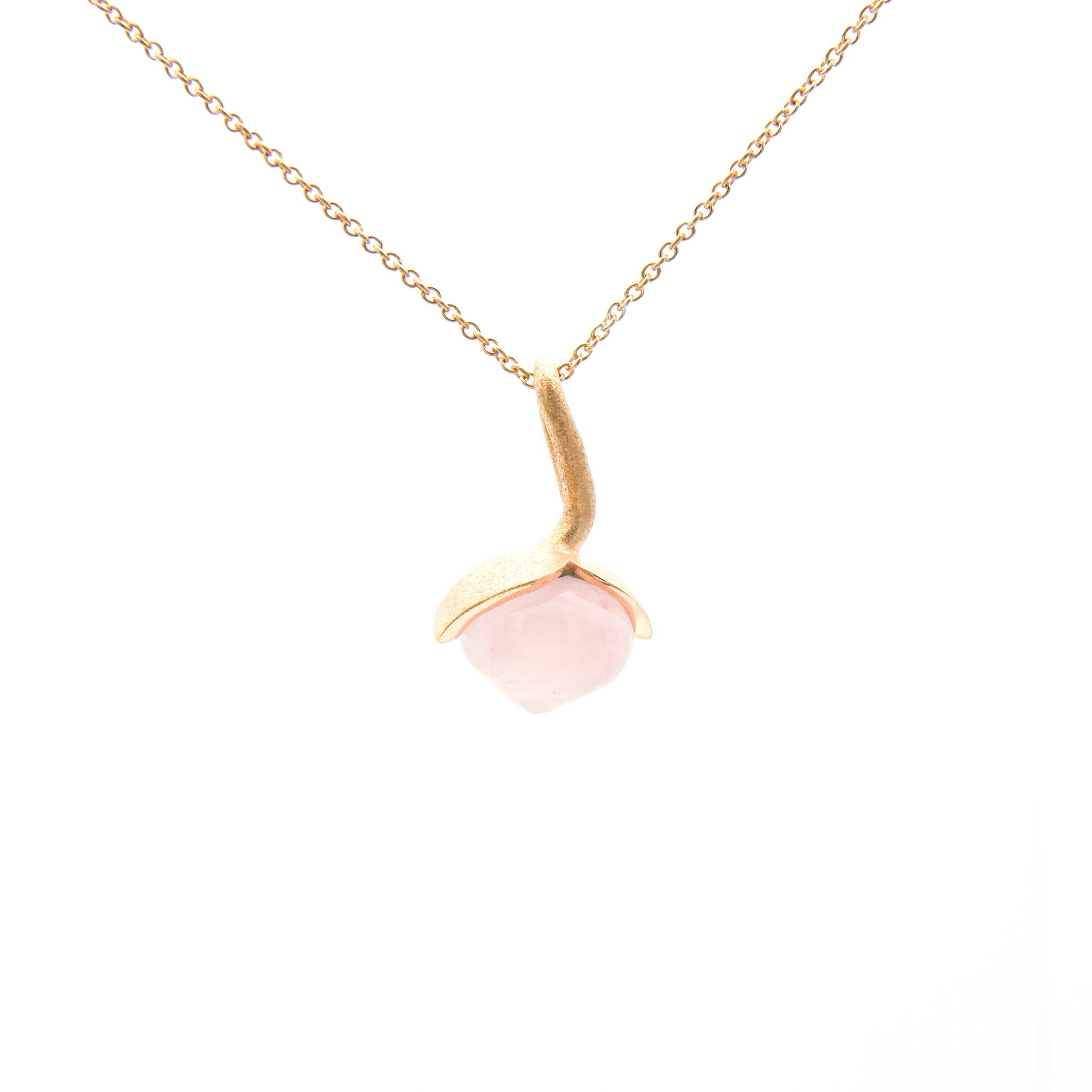 Dolce pendant "medium" with rose quartz 925/-