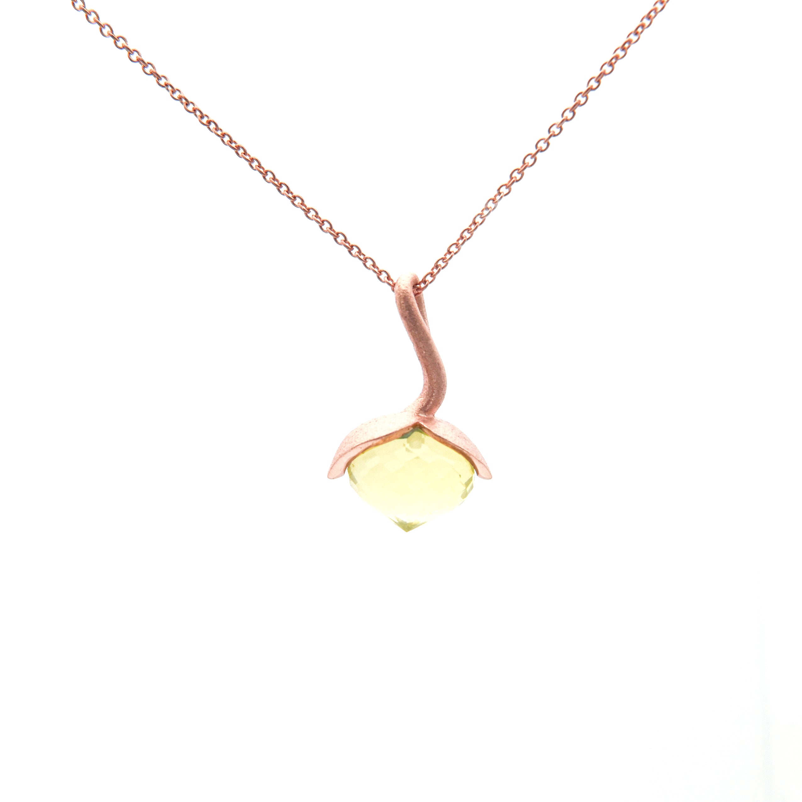 Ciondolo Dolce "medio" con quarzo limone 925/-