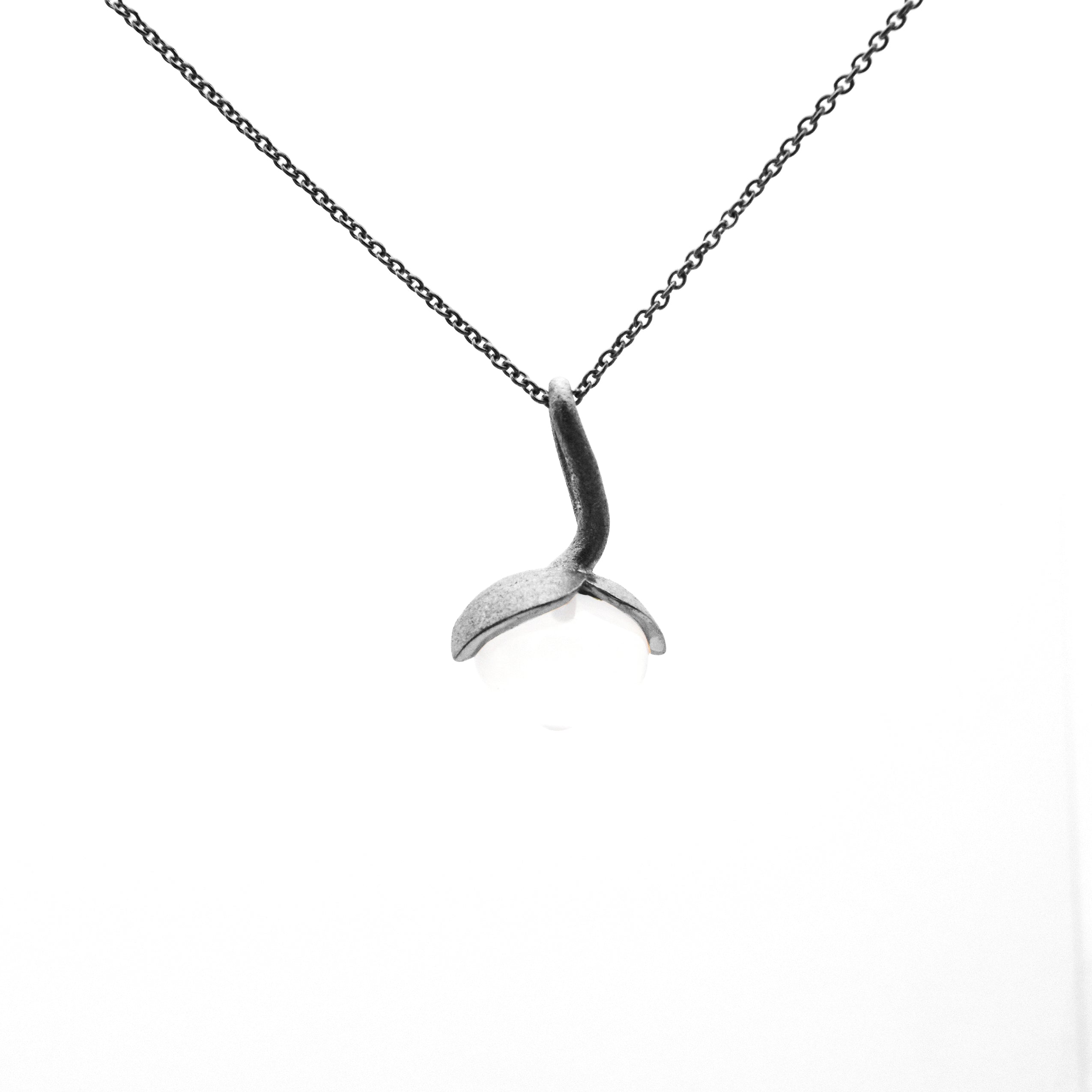 Dolce vedhæng "medium" med mælkekvarts 925/-