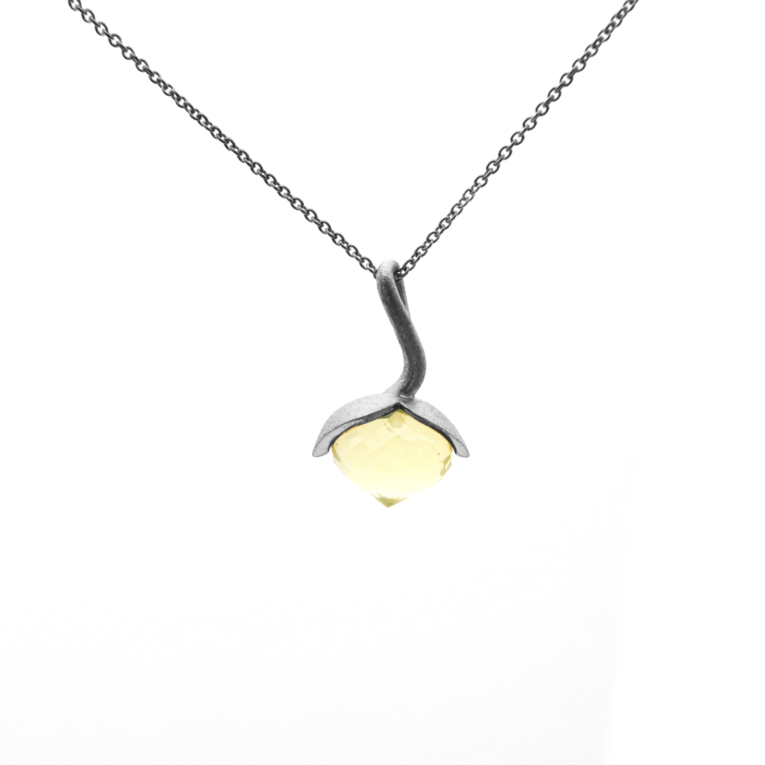Ciondolo Dolce "medio" con quarzo limone 925/-