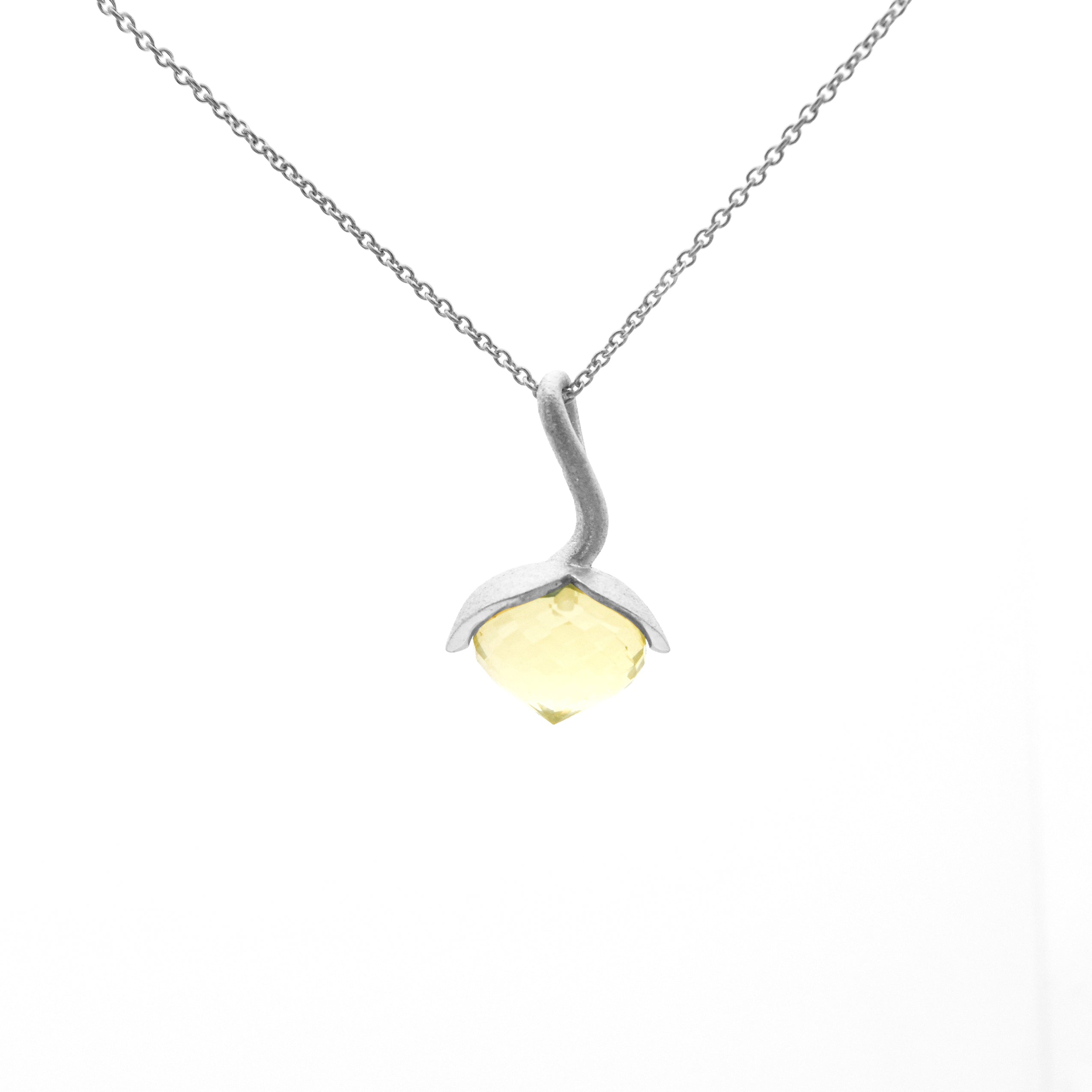 Ciondolo Dolce "medio" con quarzo limone 925/-
