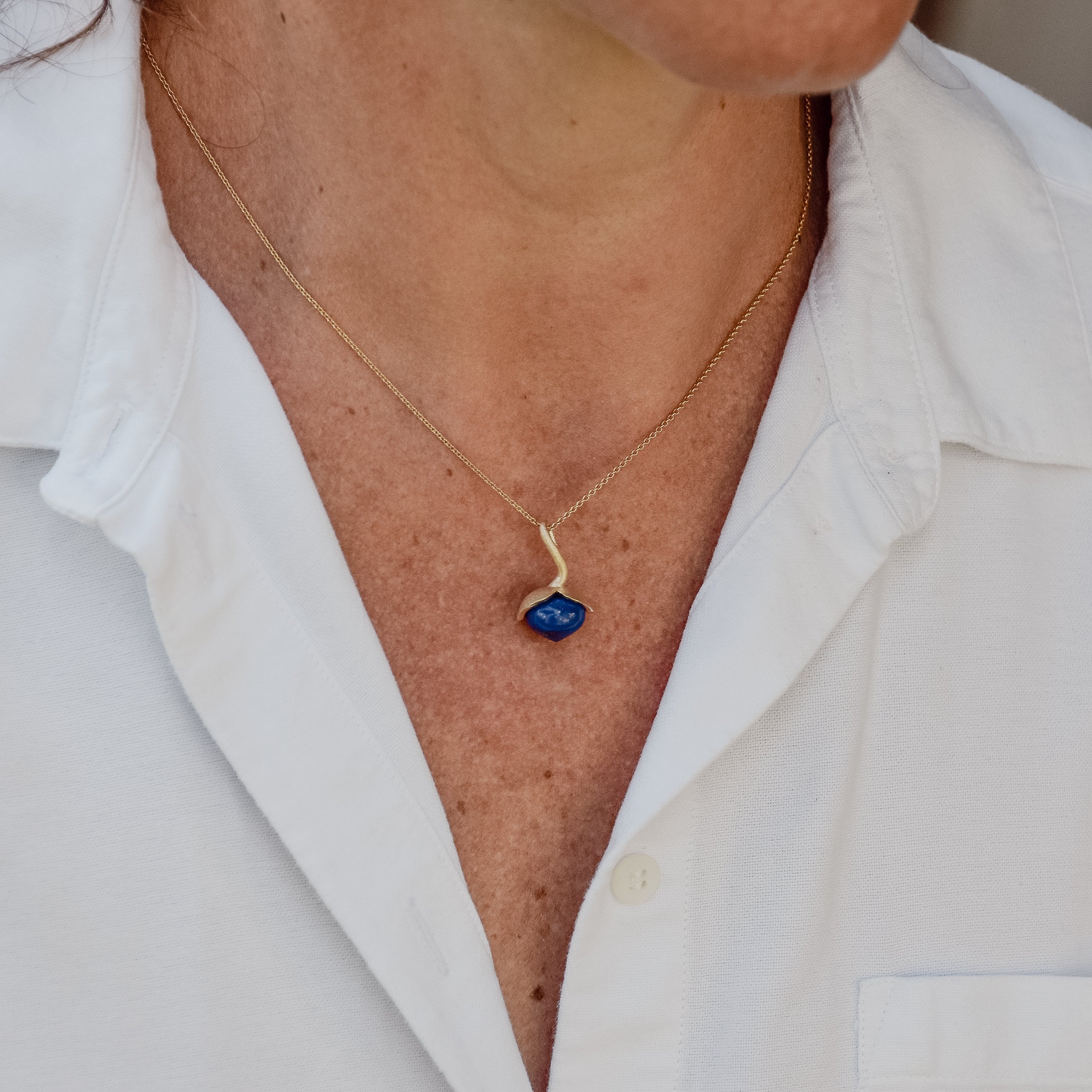 Dolce pendant "medium" with lapis 925/-