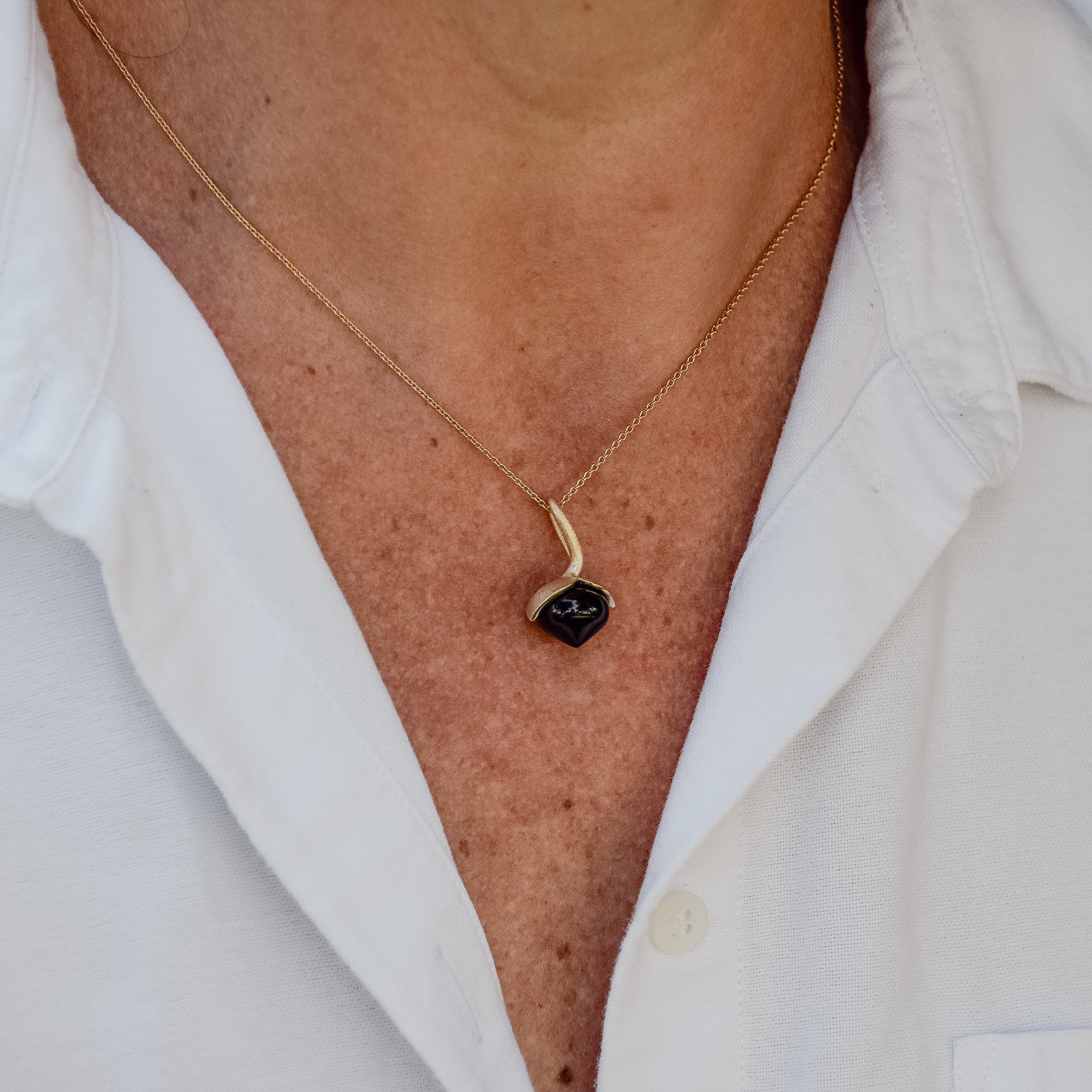 Dolce pendant "medium" with Onix 925/-