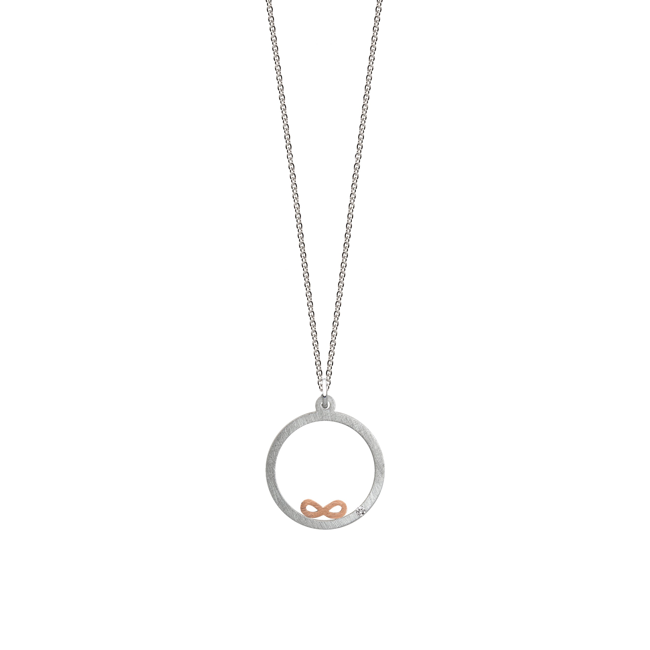 Intention pendant "INFINITY" with brilliant 0.007ct TWVS