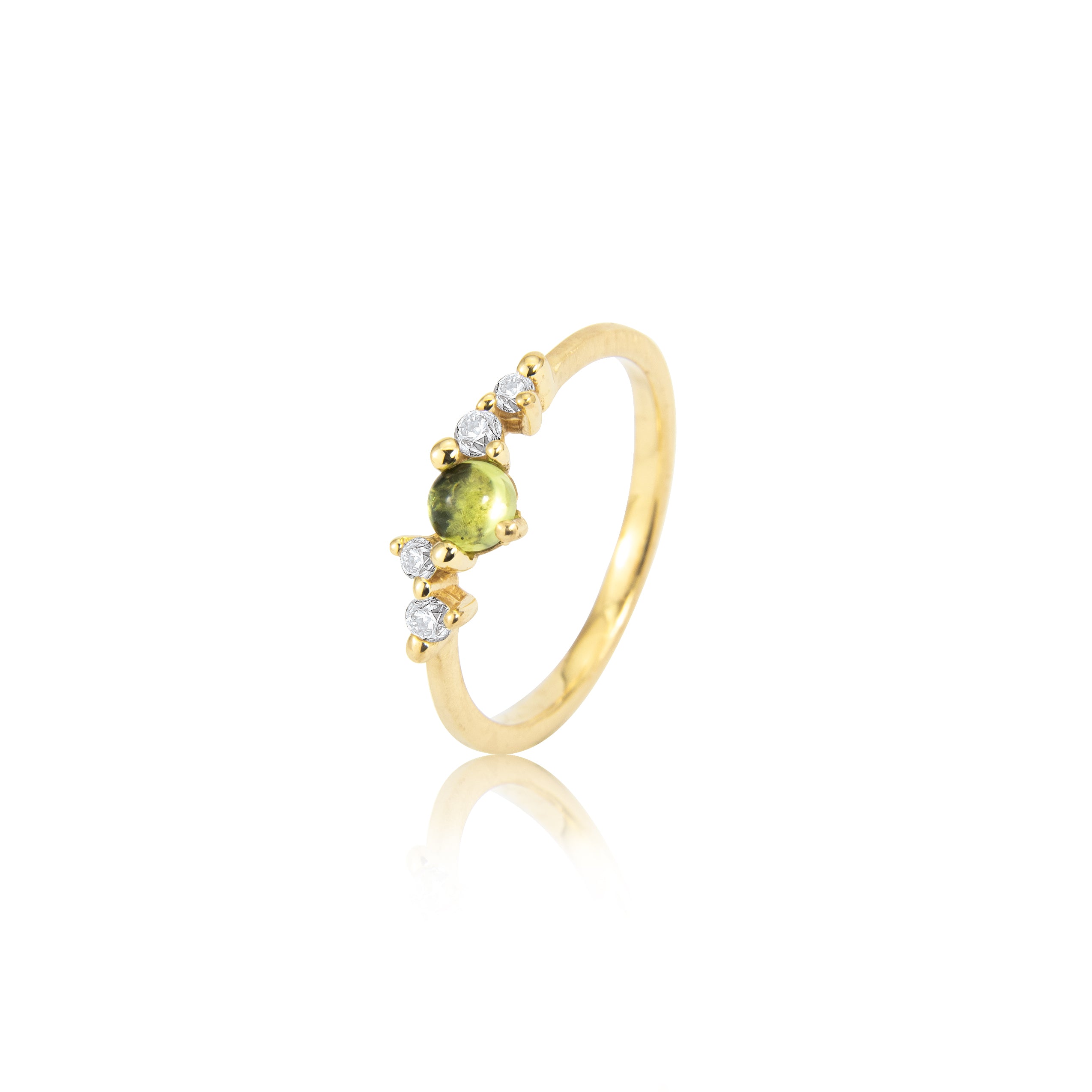 Stellini ring "smal" in 585/- gold with peridot