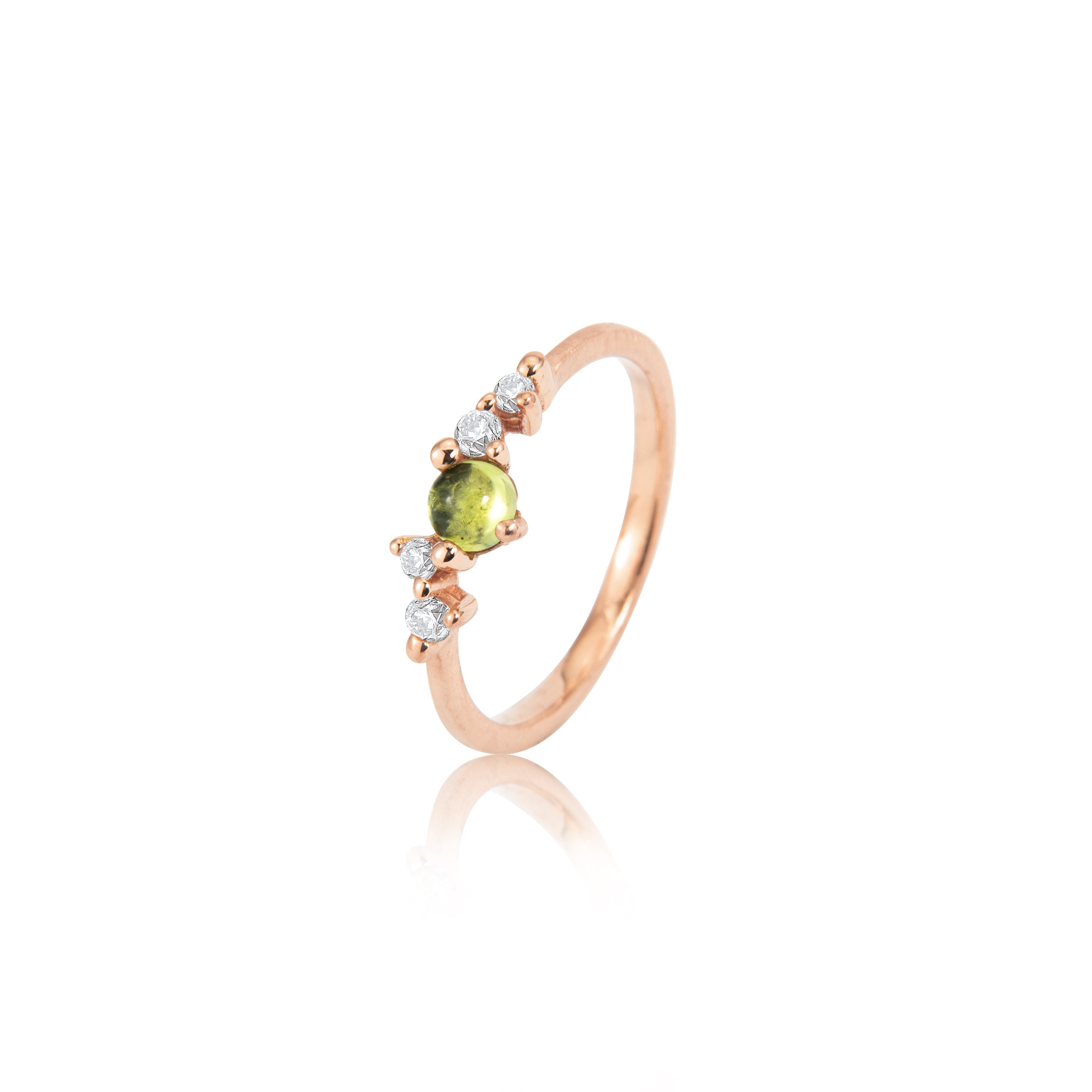 Anello Stellini "smal" in oro 585/- con peridoto