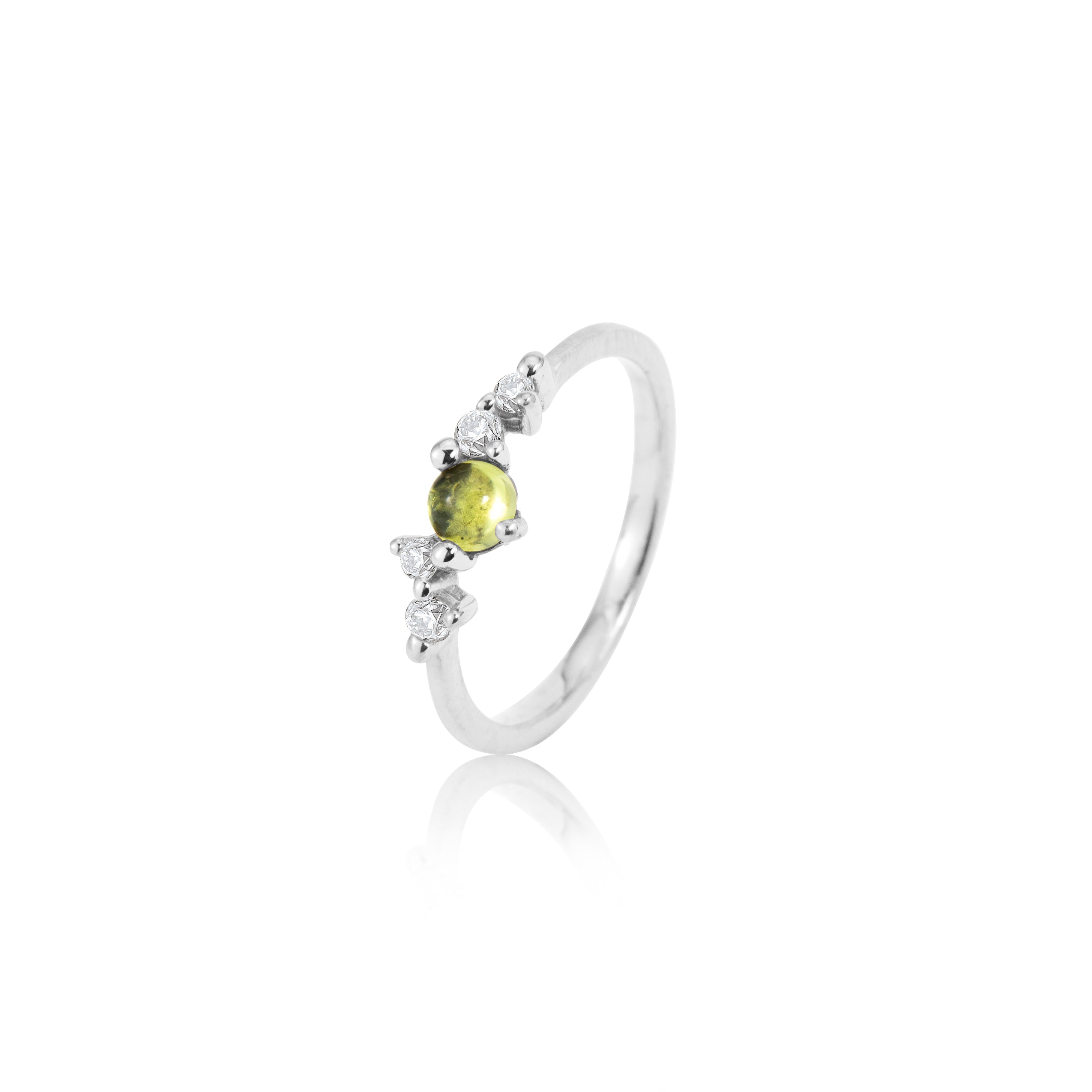 Anello Stellini "smal" in oro 585/- con peridoto