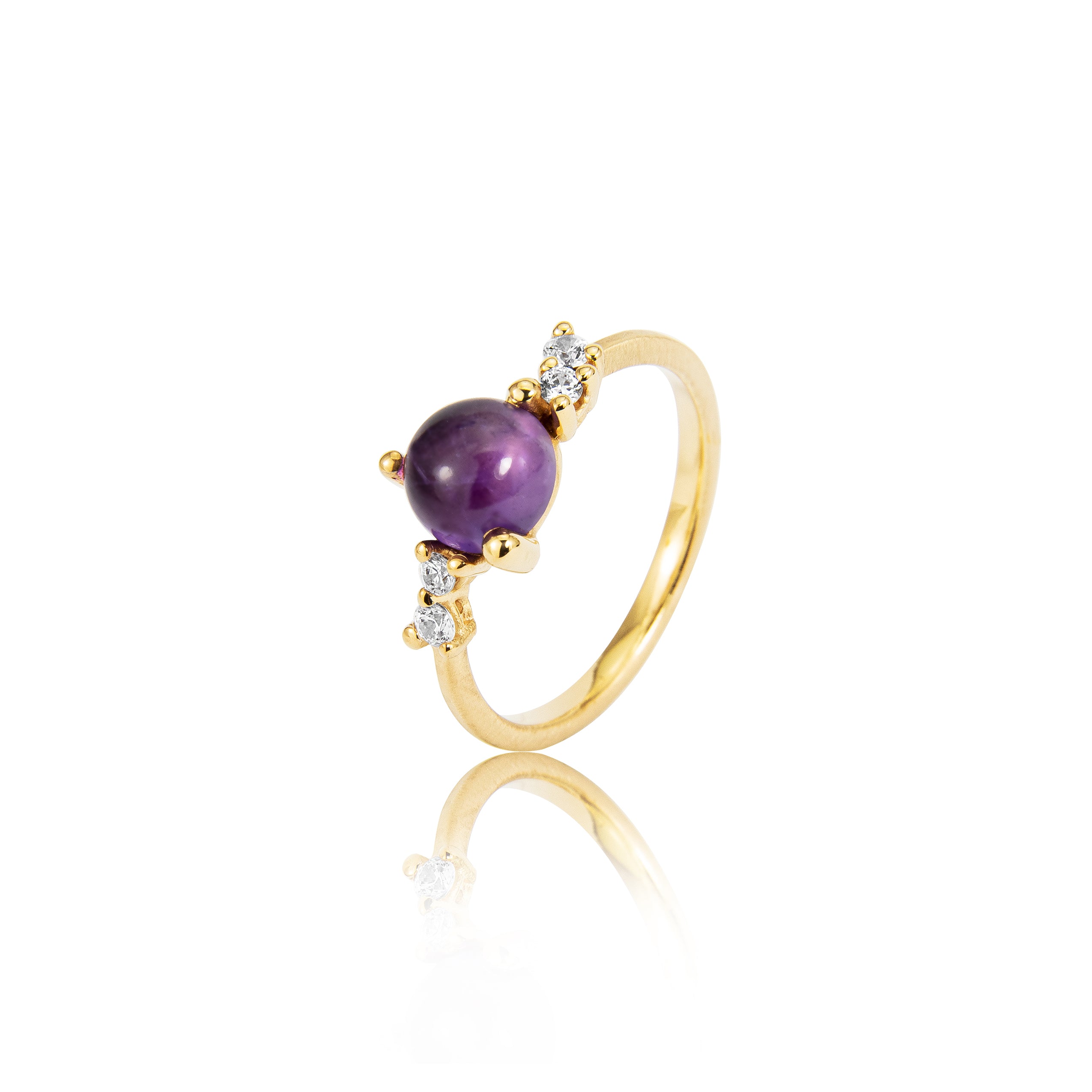 Stellini ring "medium" in 585/- gold with amethyst