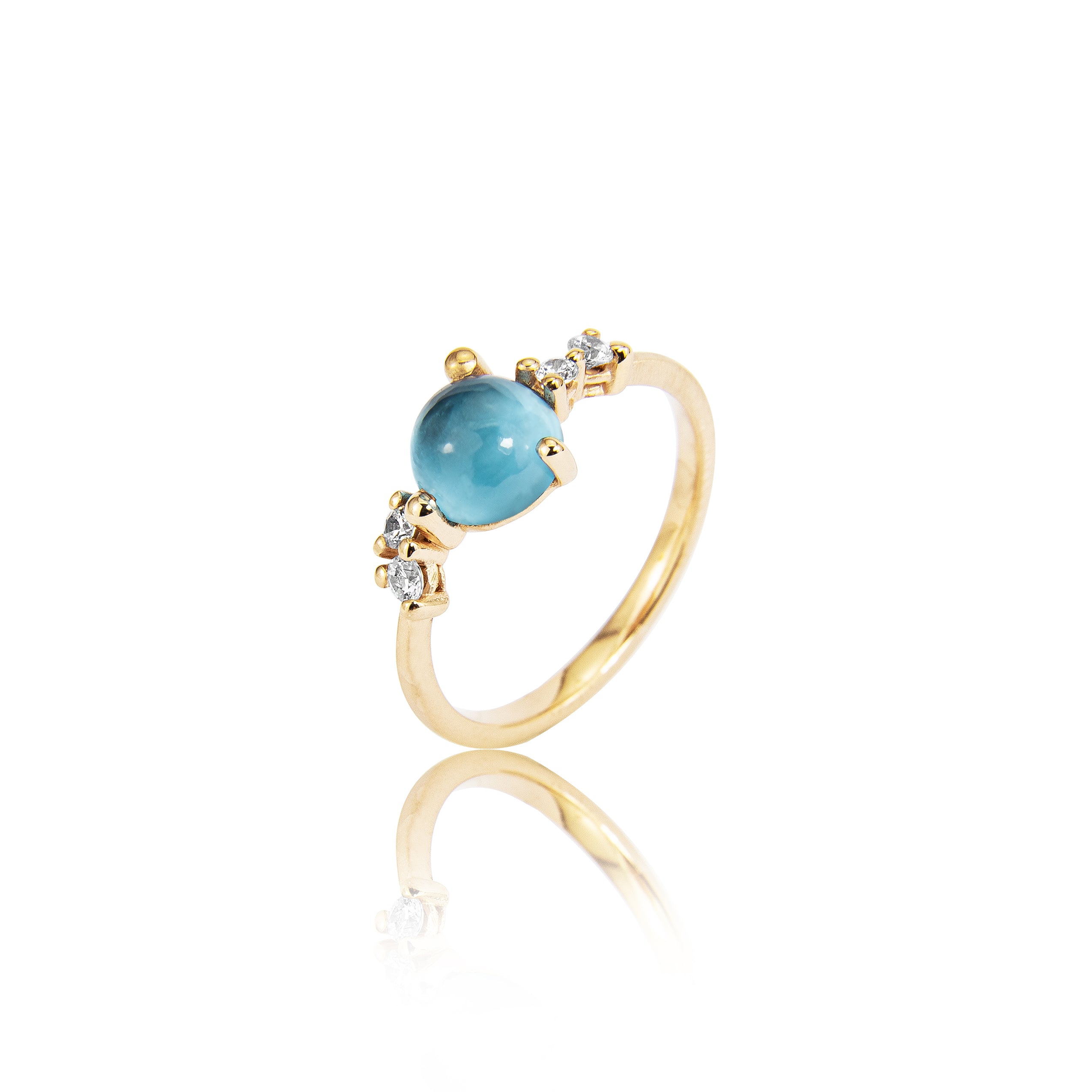 Stellini ring "medium" in 585/- gold with topaz Swiss