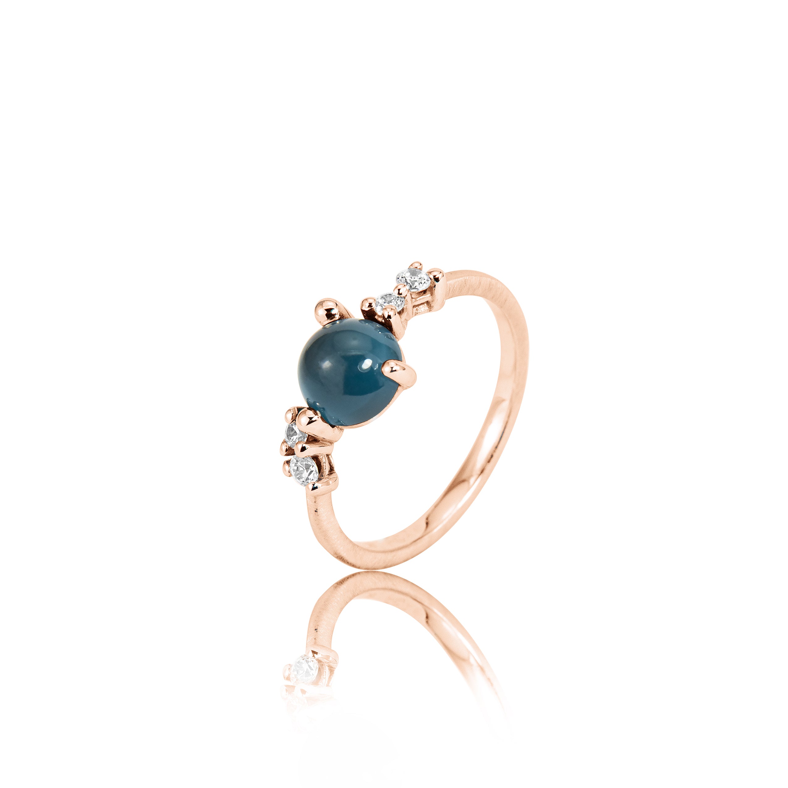 Stellini ring "medium" in 585/- gold with topaz London