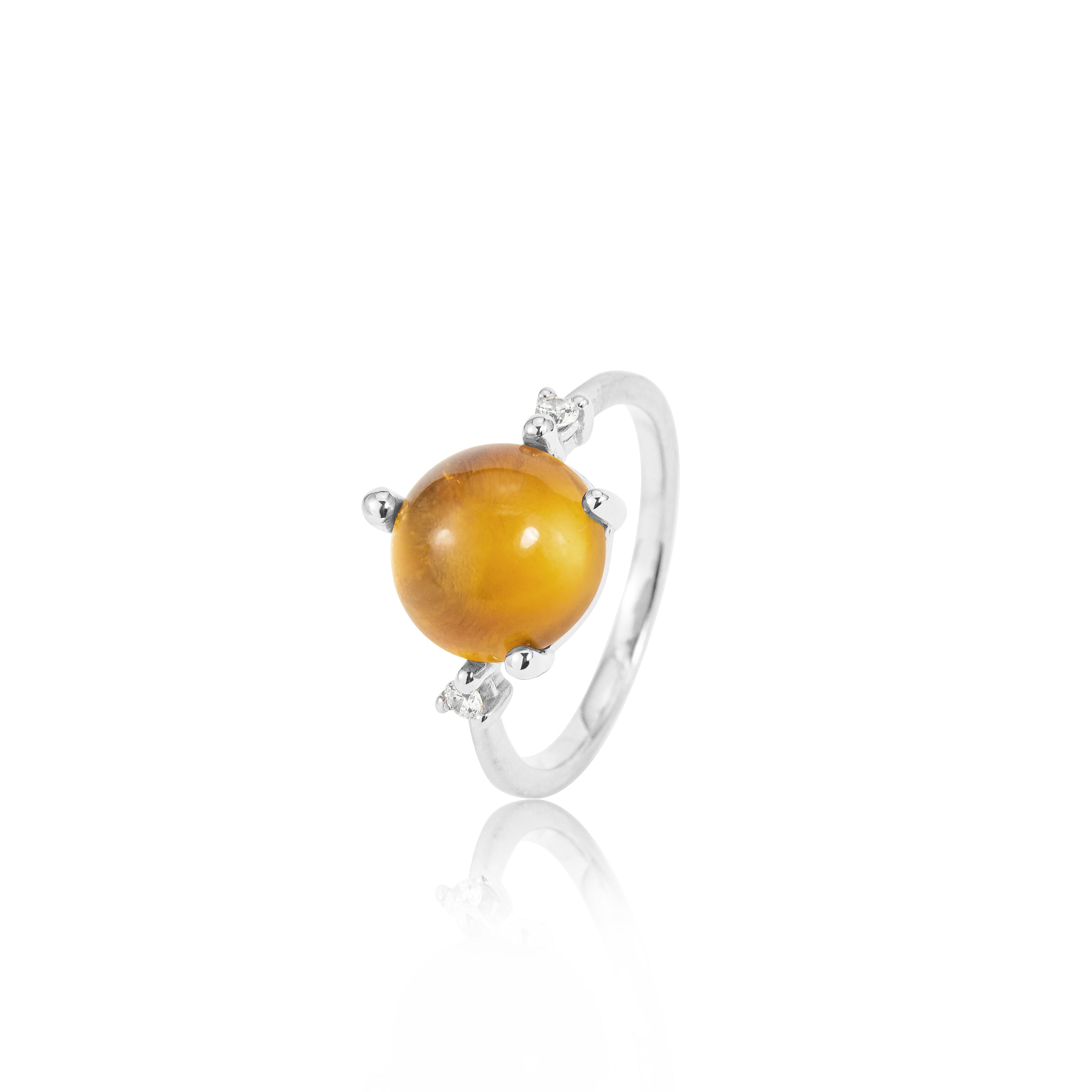 Stellini Bague "big" en or 585/- avec citrine