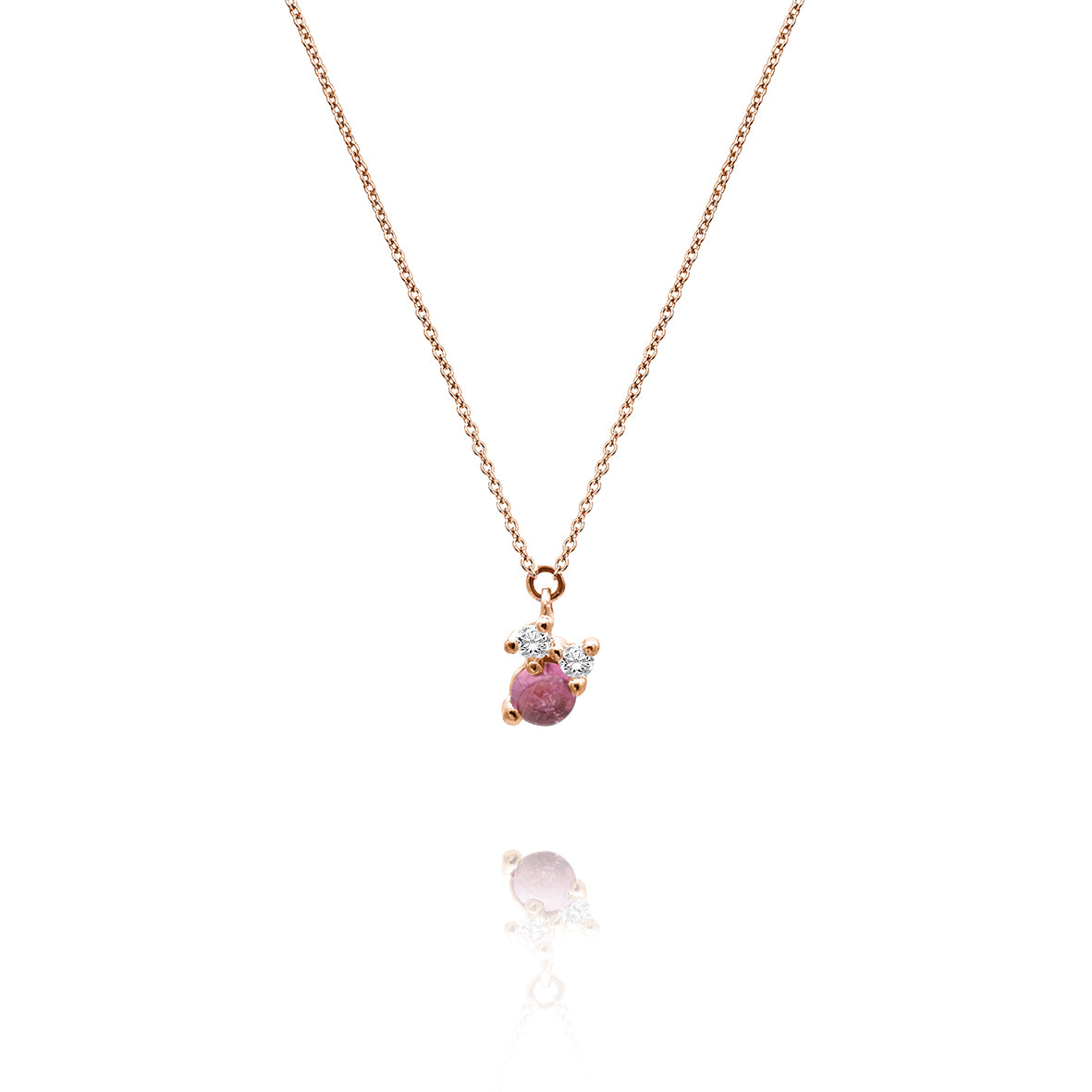 Stellini pendant "smal" in 585/- gold with pink tourmaline