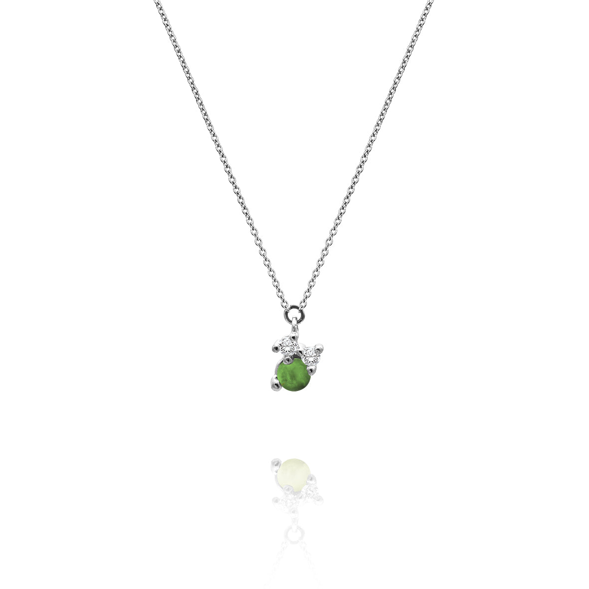 Stellini Pendentif "smal" en or 585/- avec tourmaline verte