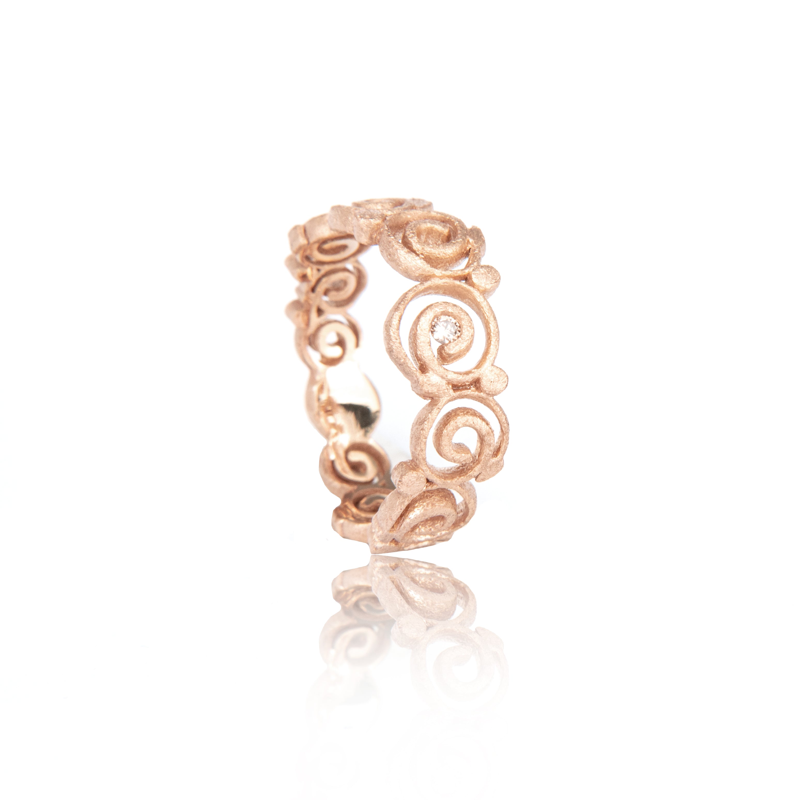 Grace Ring "smal" 925/- mit Brillant TLB 0.03ct