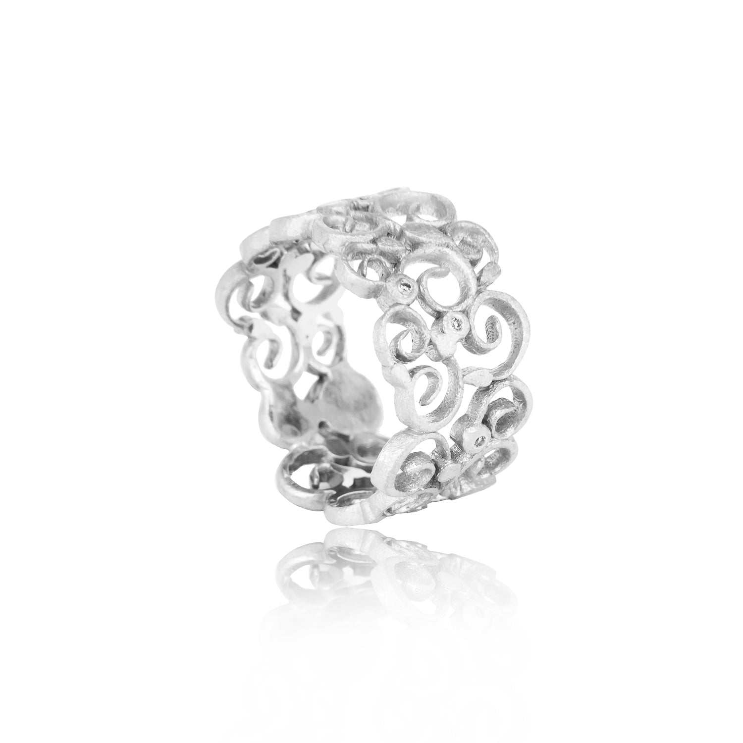 Grace ring "medium" 925/- with brilliant-cut diamonds TLB 0.02ct