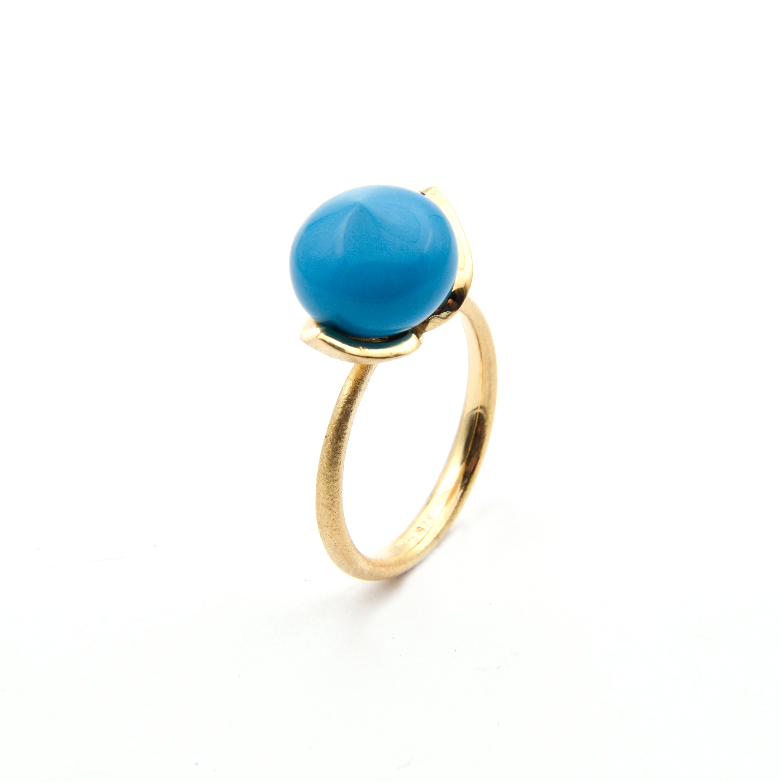 Dolce anneau "moyen" avec turquoise rec. 925/-