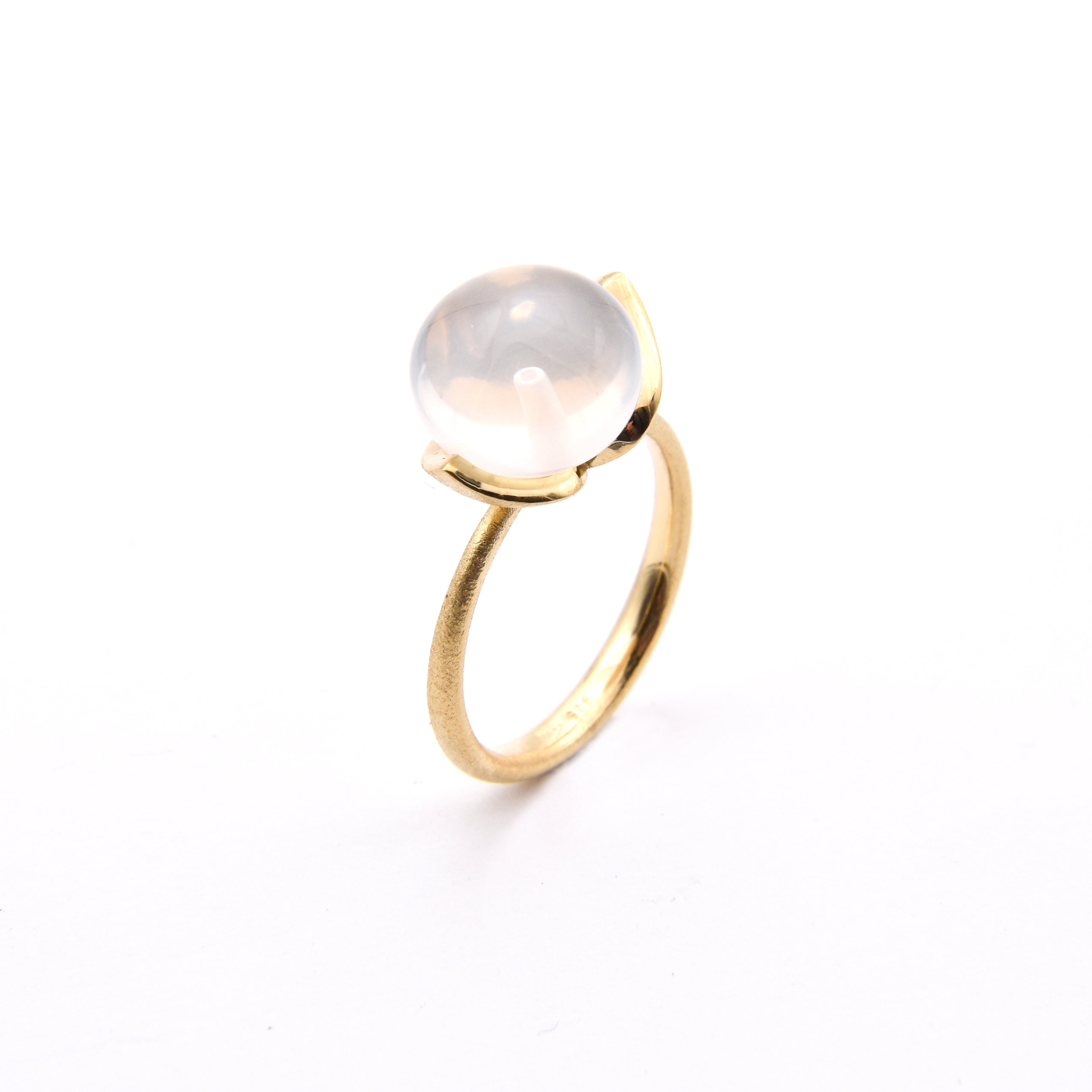 Dolce ring "medium" with milky quartz 925/-