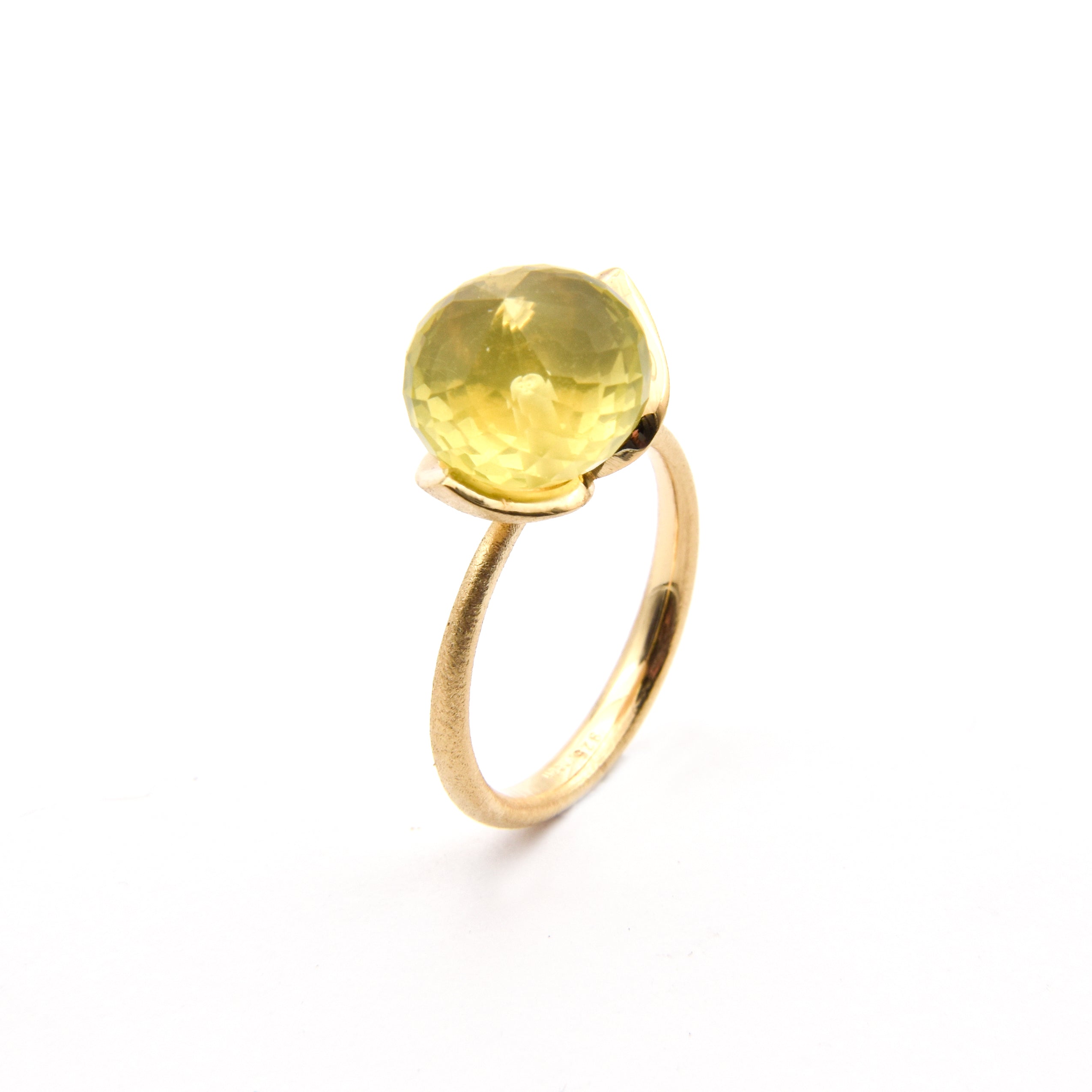 Dolce Ring "medium" mit Lemonquarz 925/-