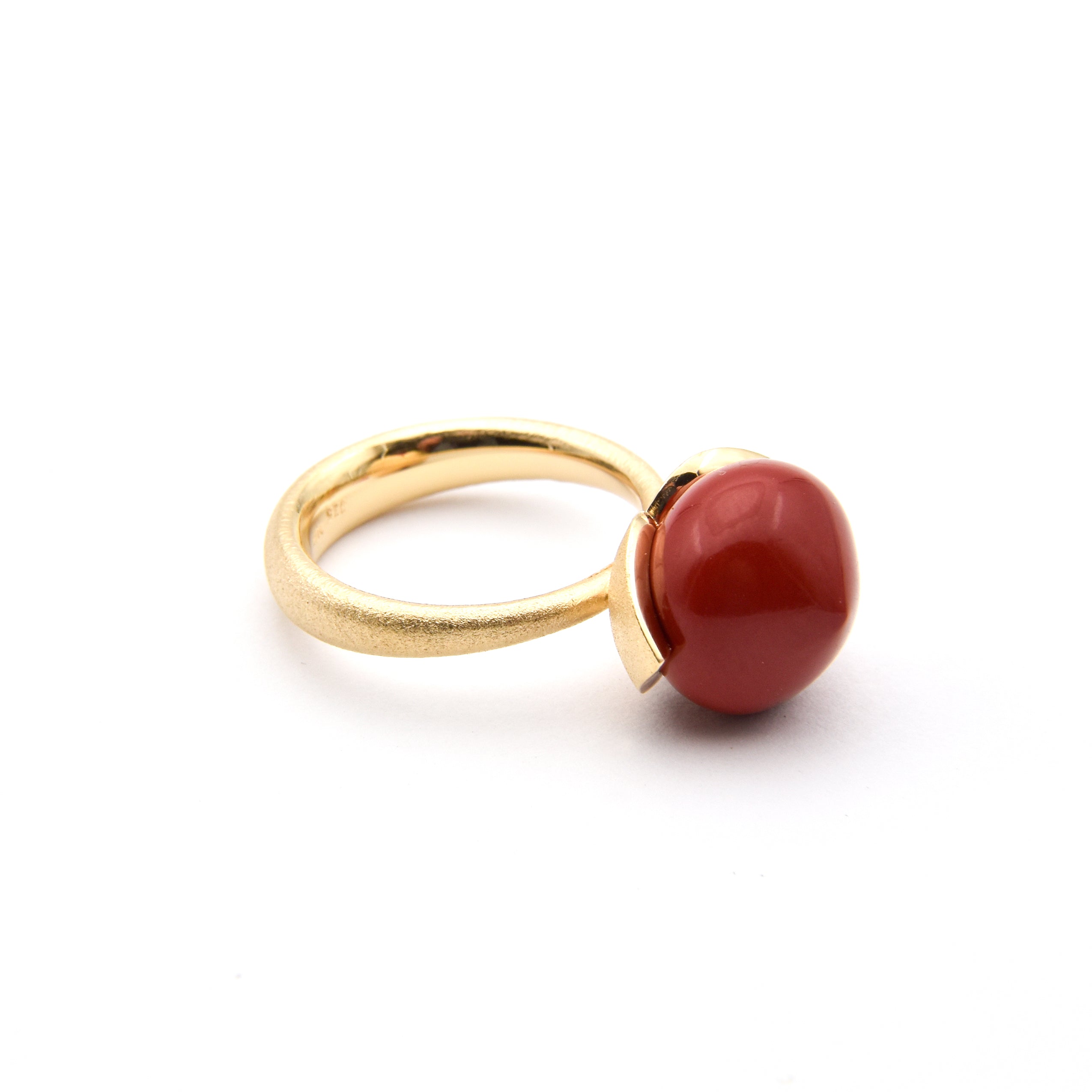 Anello Dolce "grande" con corallo rec. 925/-