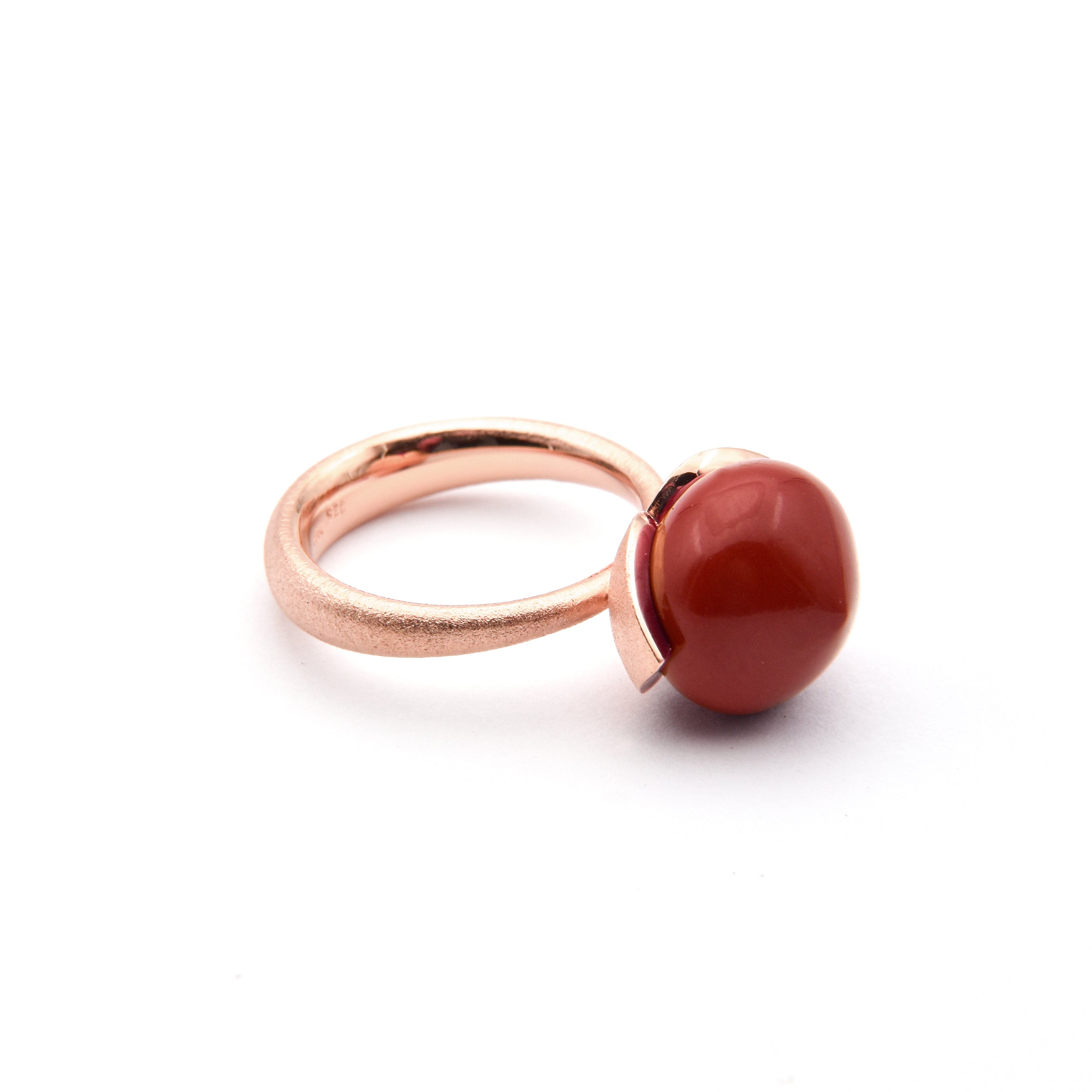Anello Dolce "grande" con corallo rec. 925/-