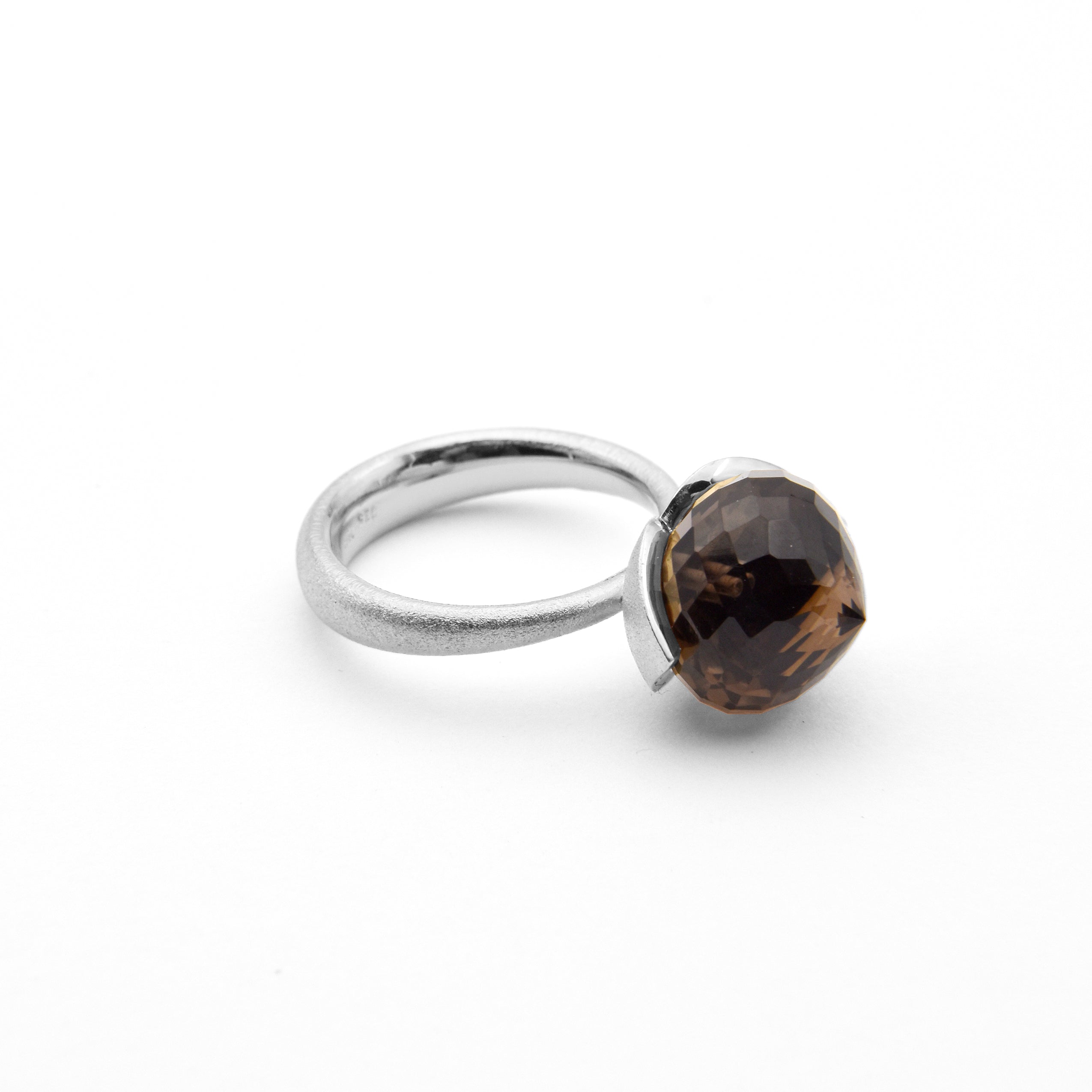 Dolce Ring "big" mit Rauchquarz 925/-