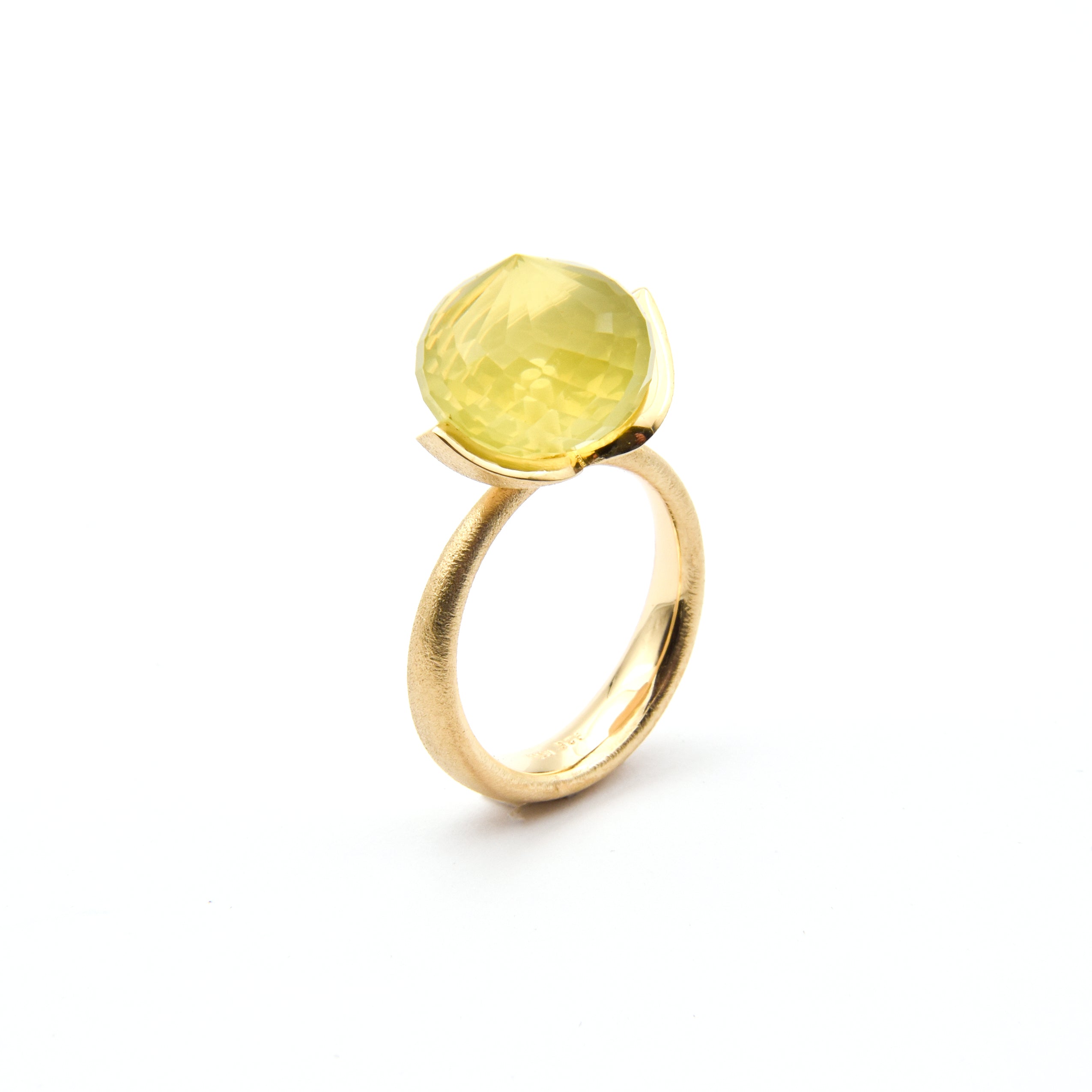 Dolce ring "big" with lemon quartz 925/-
