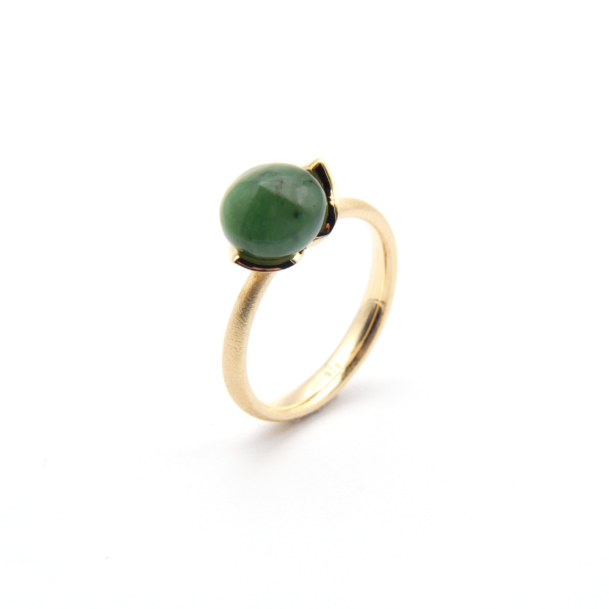 Anello Dolce "smal" con giada 925/-