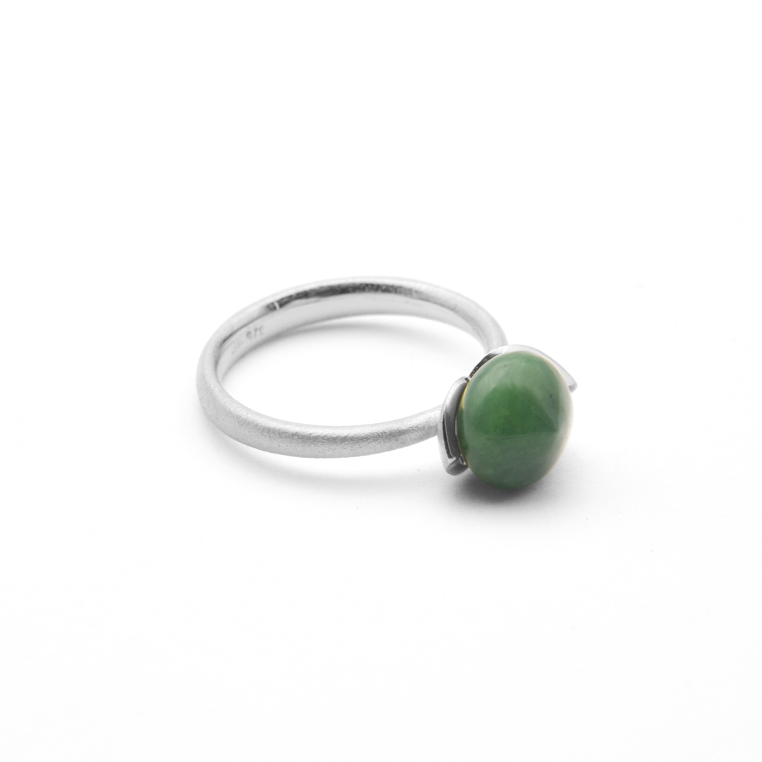 Dolce ring "smal" met jade 925/-