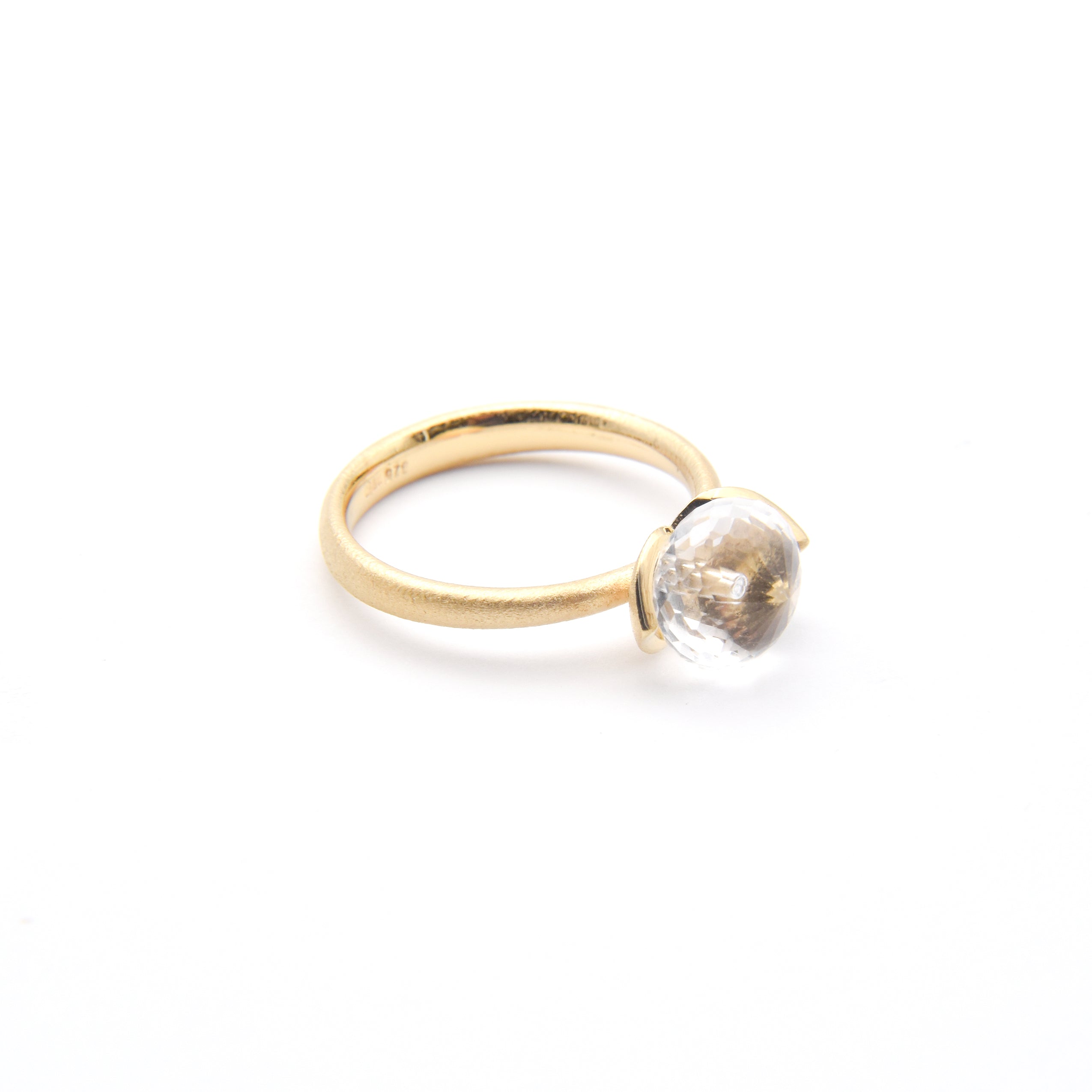 Dolce ring "smal" met bergkristal 925/-