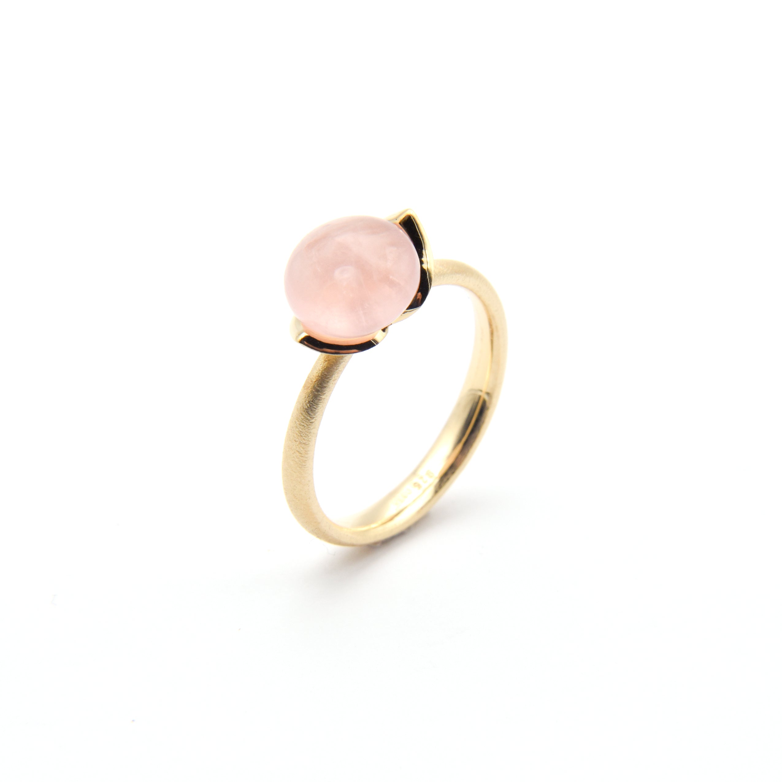 Anello Dolce "smal" con quarzo rosa 925/-