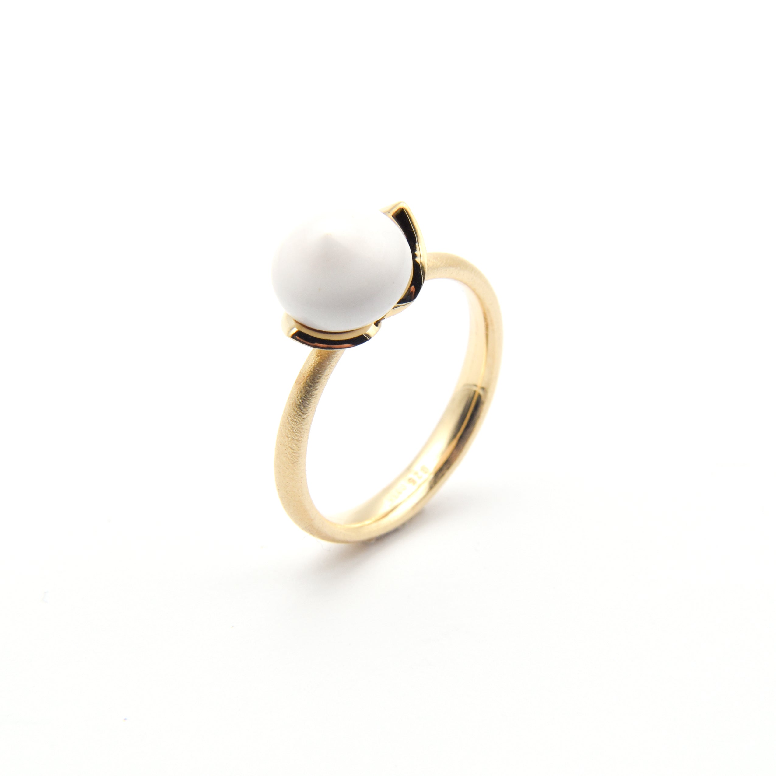 Dolce Bague "smal" avec cacholong 925/-