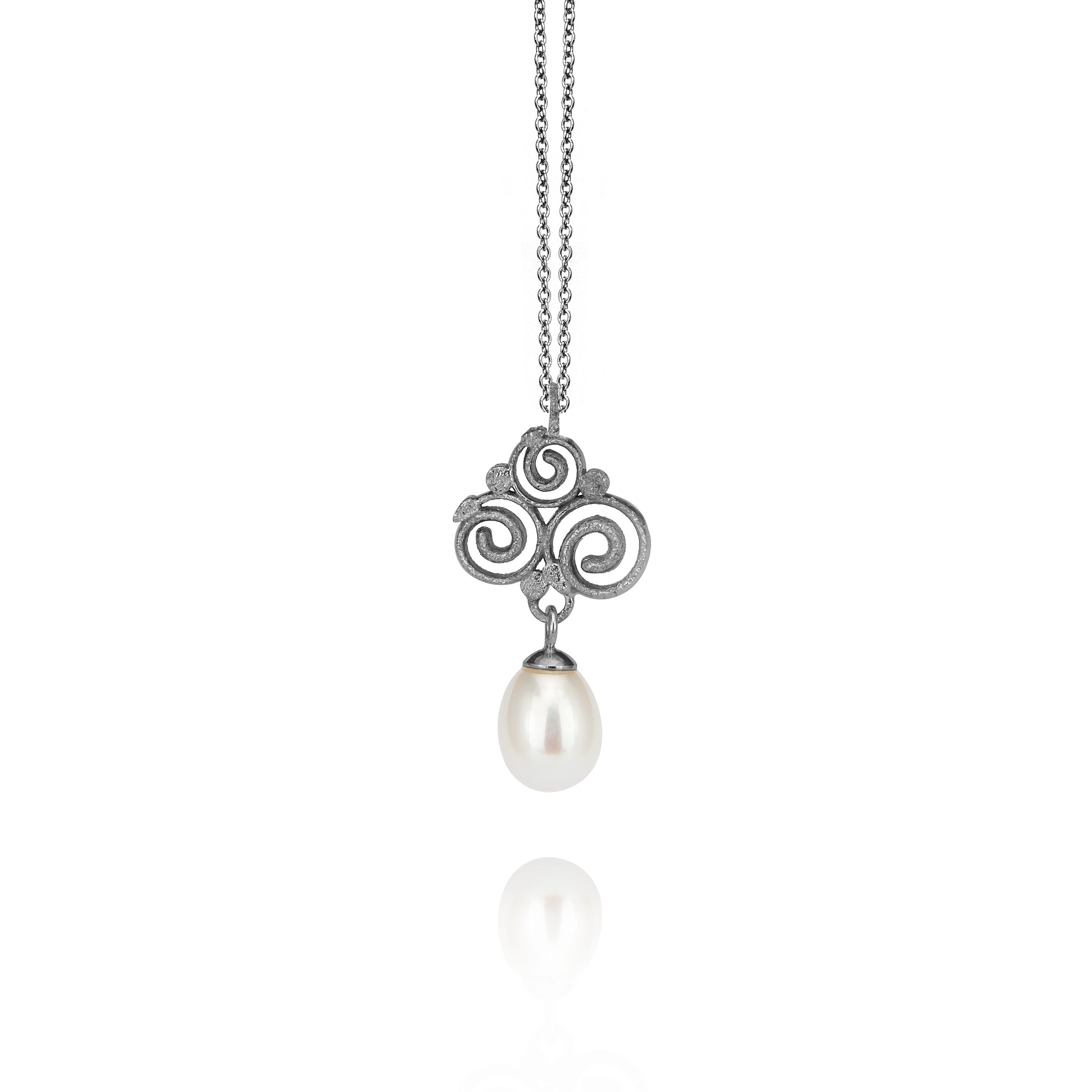 Grace Pendentif 925/- avec pampille de perles