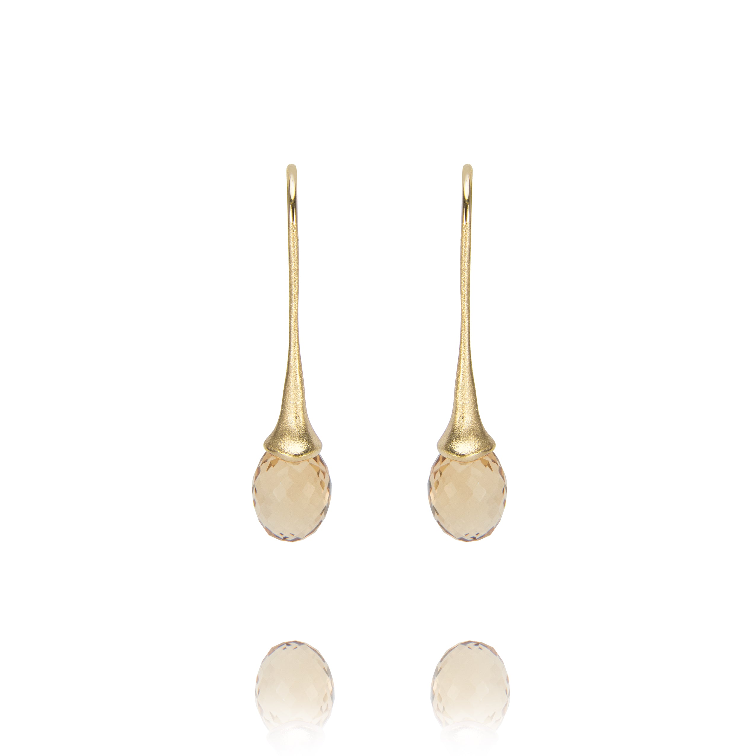 Olivia öronsmycke "Champagne Quartz" 925/-