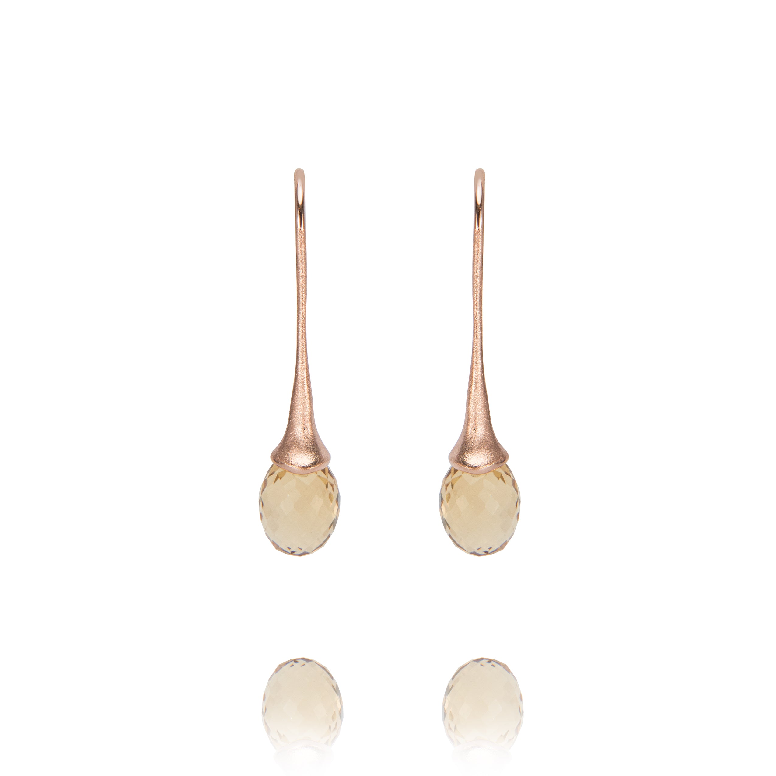 Gioielli all'orecchio Olivia "Champagne Quartz" 925/-