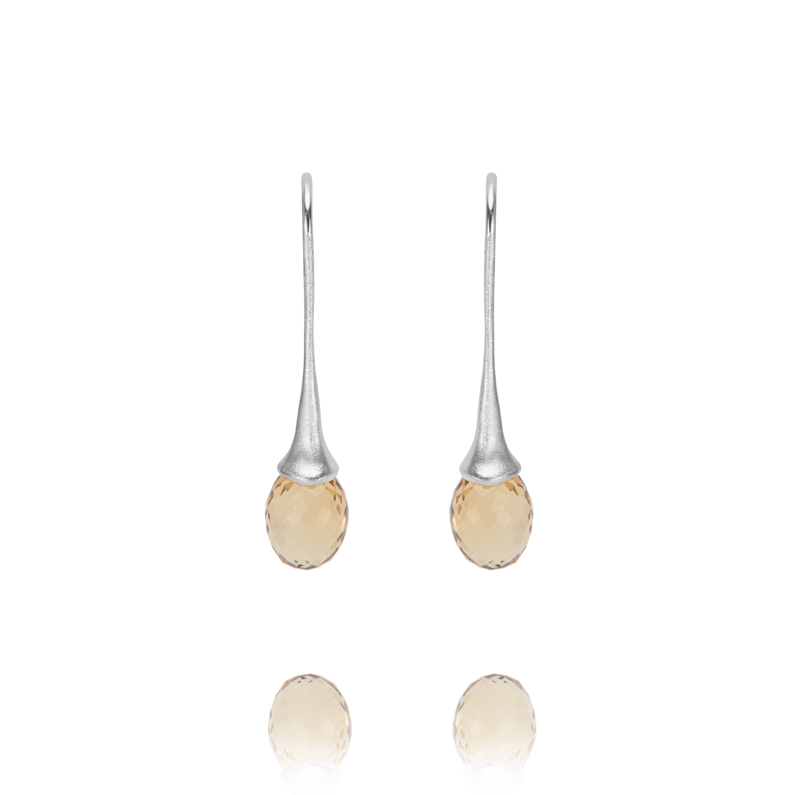 Olivia öronsmycke "Champagne Quartz" 925/-