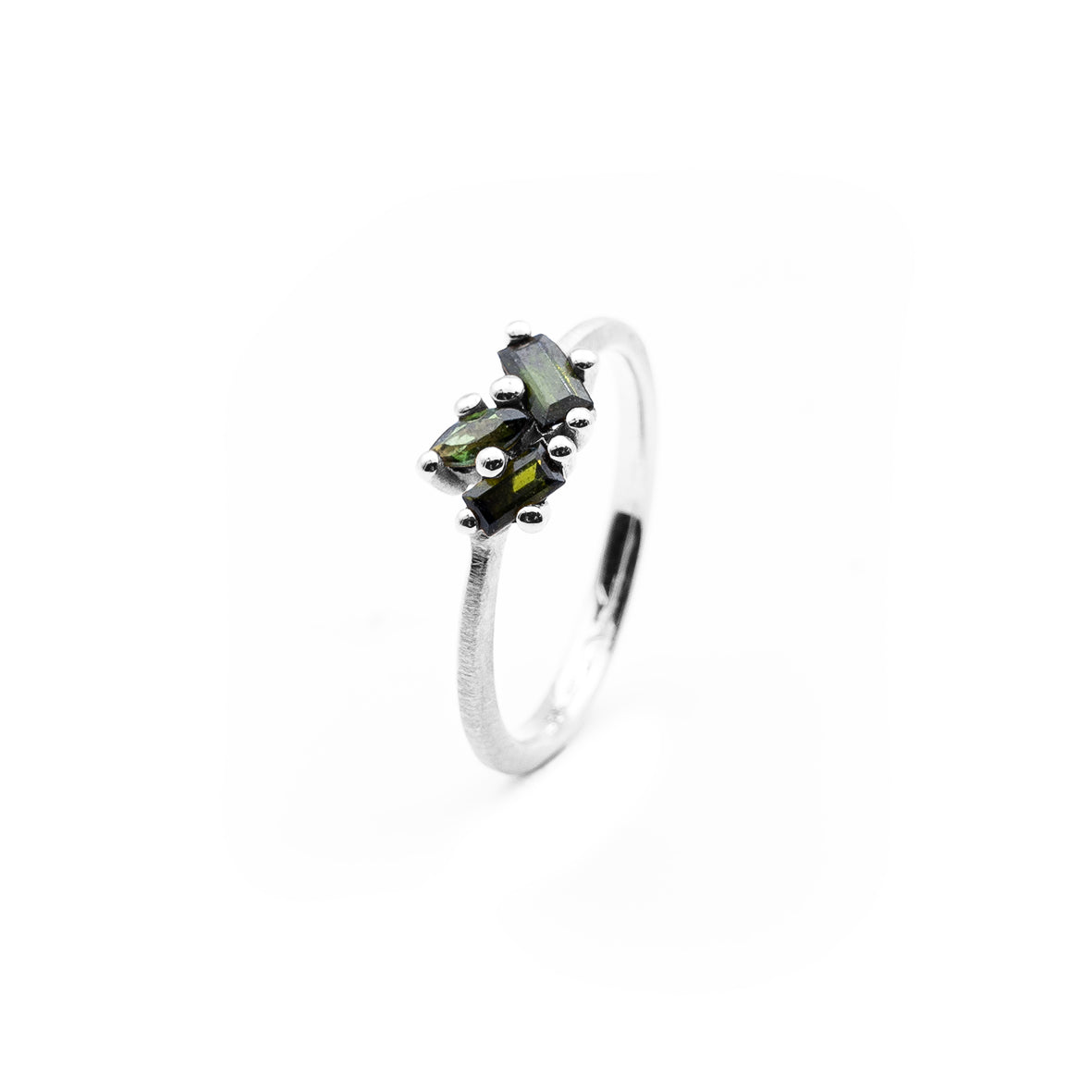 Sparkle ring "big" i 585/- guld med 7 diamanter