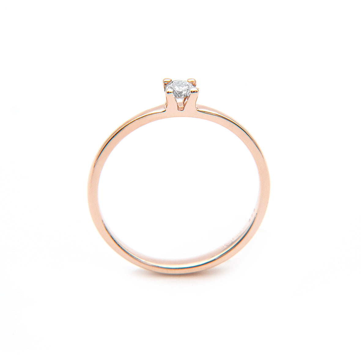 Promise ring "1" in gold with brilliant 0.10ct.